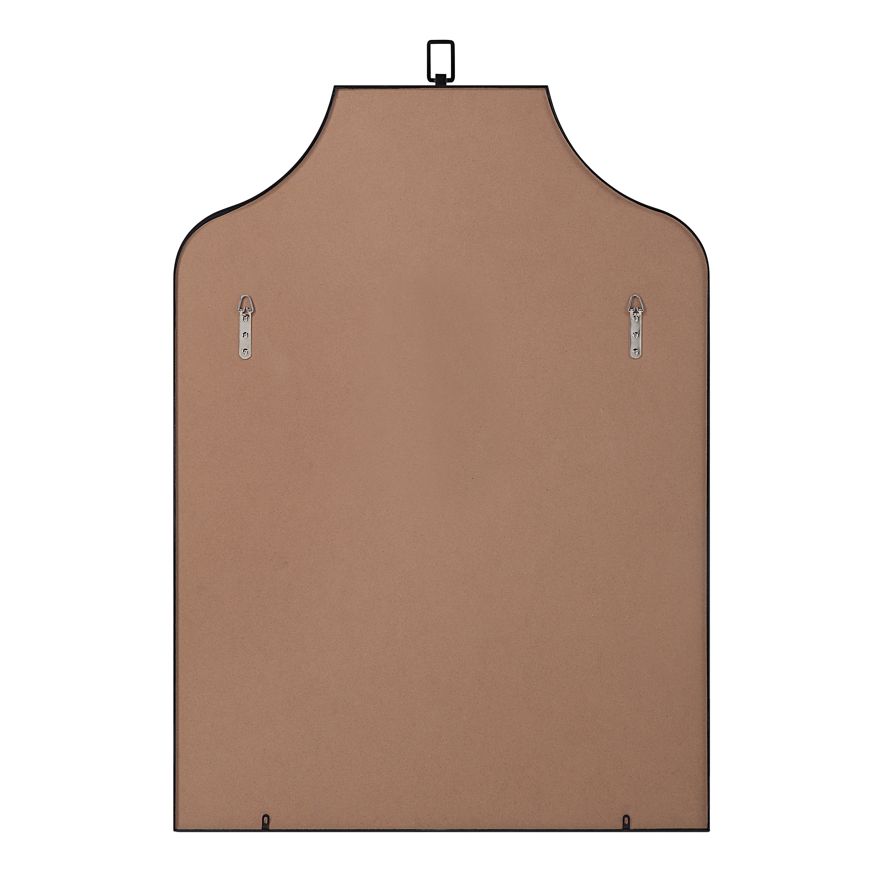 Breda 45" Tall Recatangular Arch Mirror, Matte Black-Mirror-DECOROLALA