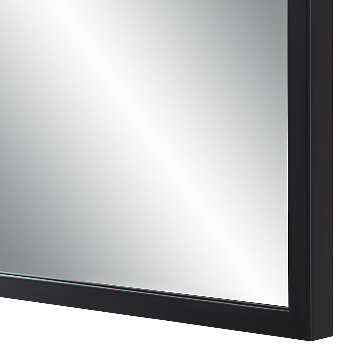 Breda 45" Tall Recatangular Arch Mirror, Matte Black-Mirrors-DECOROLALA