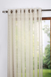 Briana Jacquard Sheer Grommet Curtain-Curtains-DECOROLALA