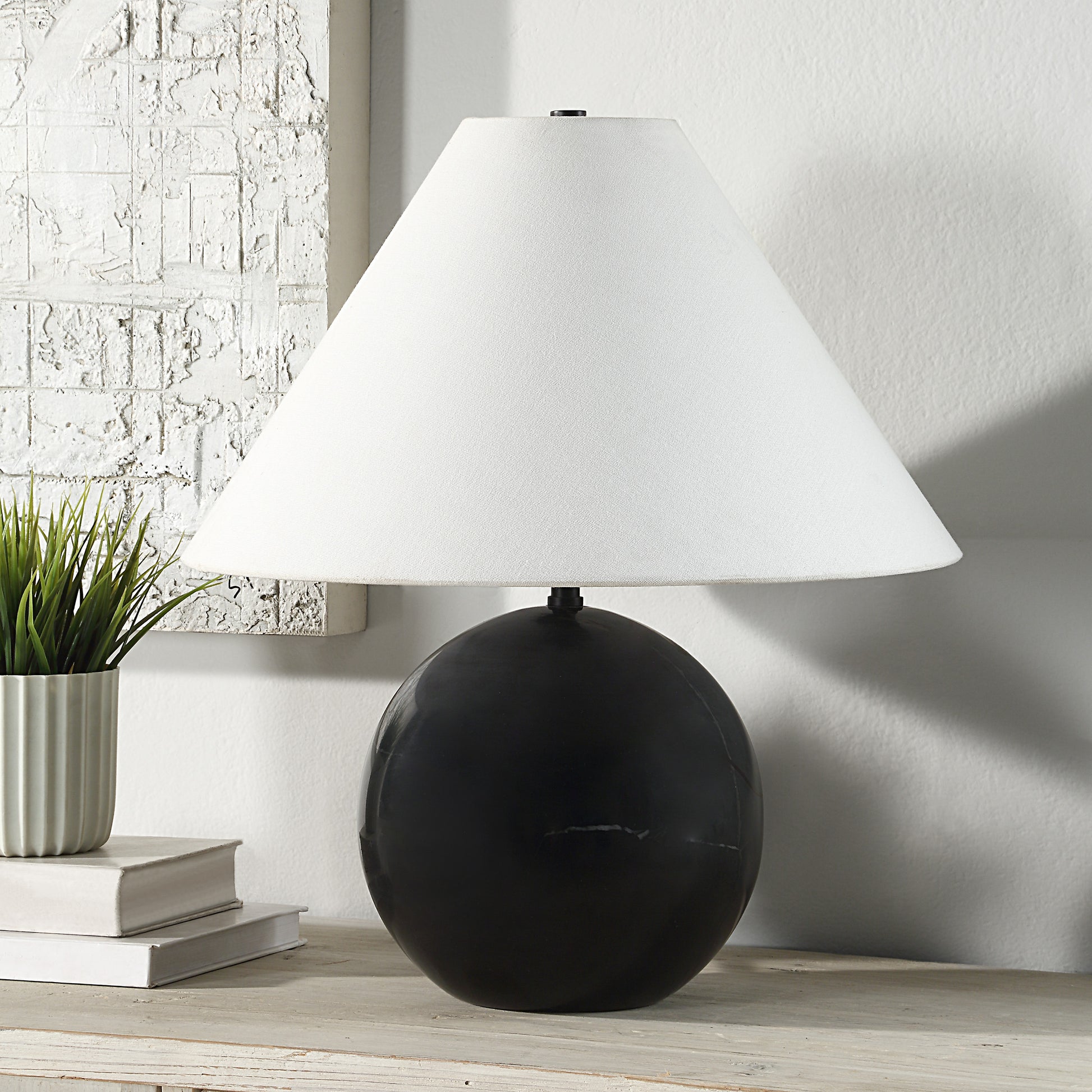 Brienne 19" Length Table Lamp, BLACK-Table Lamp-DECOROLALA