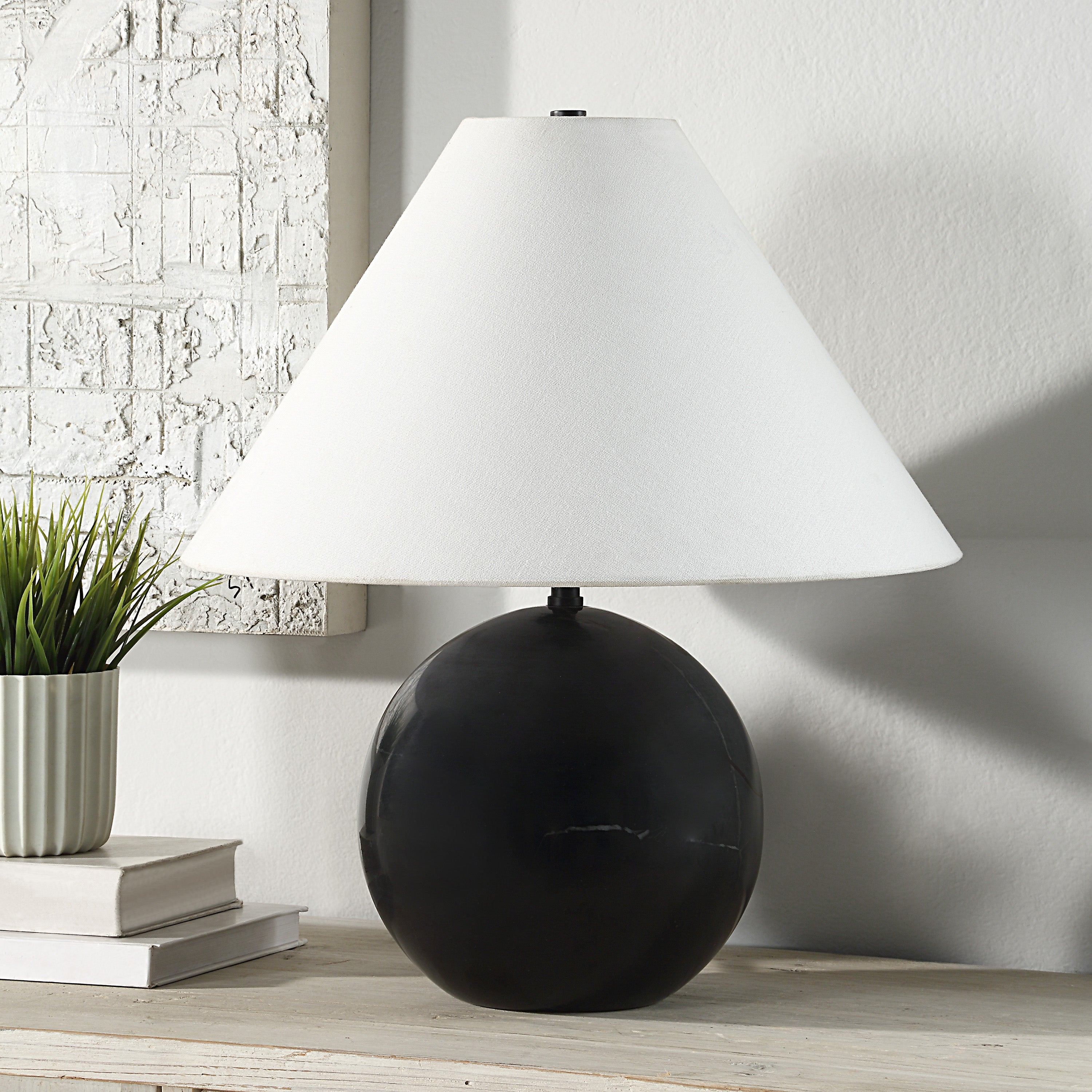 Brienne 19" Length Table Lamp, BLACK-Table Lamp-DECOROLALA