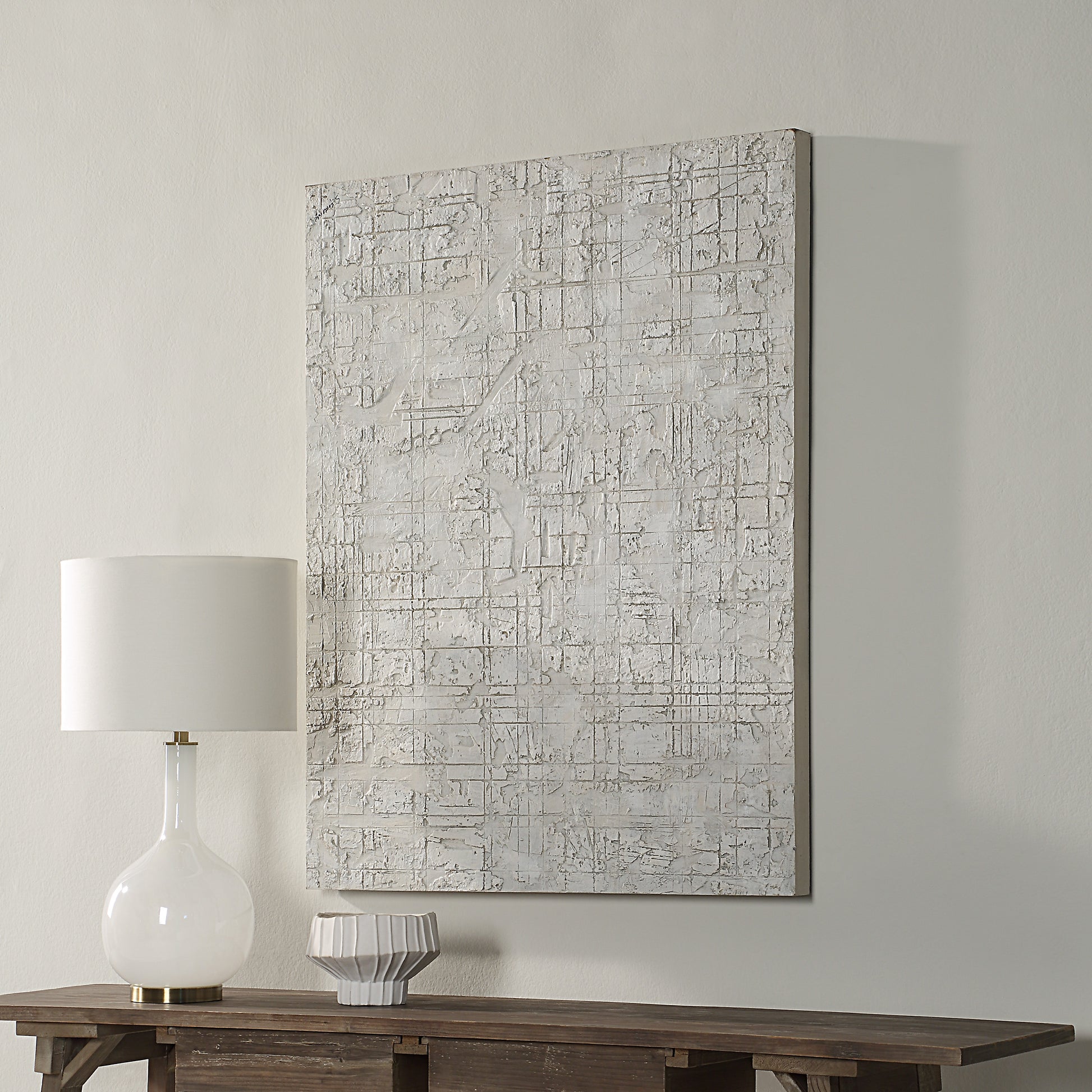 Brigitta 36" Wide Wall Decor, White-Wall Art-DECOROLALA