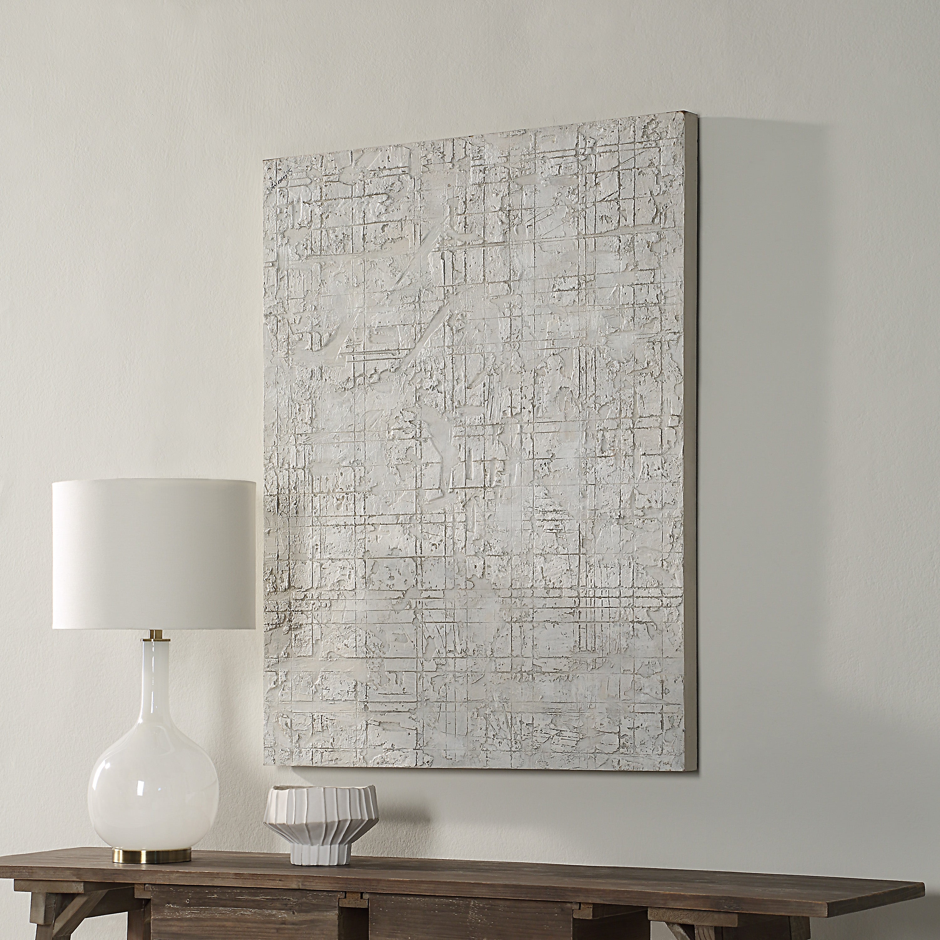 Brigitta 36" Wide Wall Decor, White-Wall Art-DECOROLALA