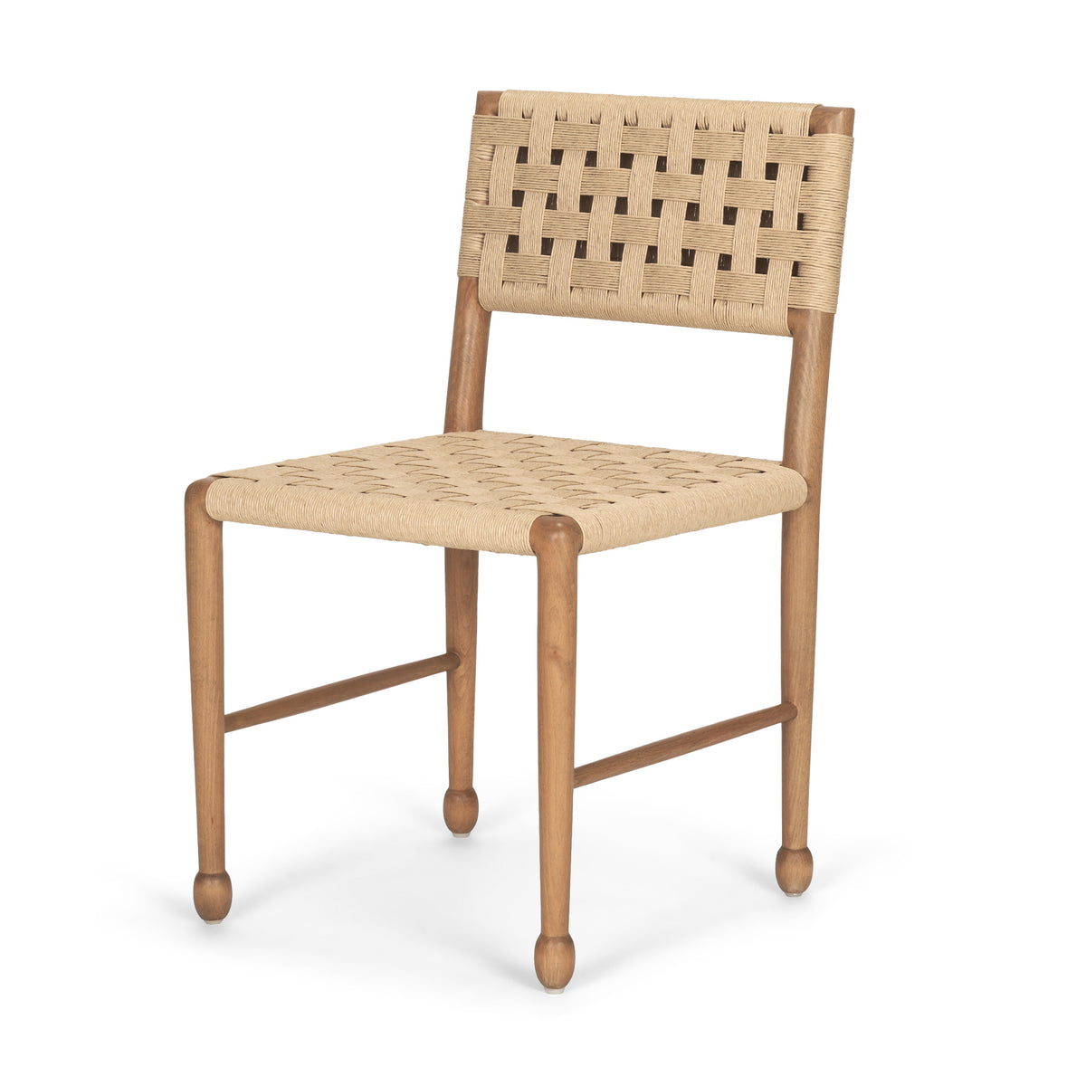 Brinley Curved Back Dining Side Chair | Brown Wood-Dining Chairs-DECOROLALA