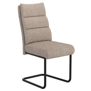 Brodi Dining Chair - Beige Textured Fabric with Metal Handle-DECOROLALA