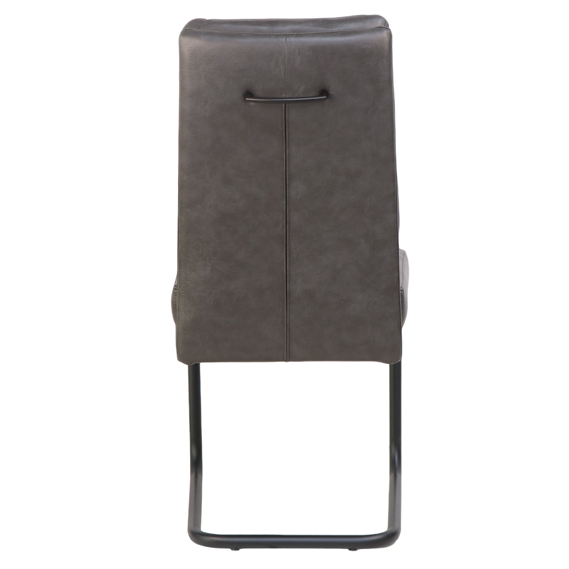 Brodi Dining Chair - Charcoal Faux Leather High Back-DECOROLALA