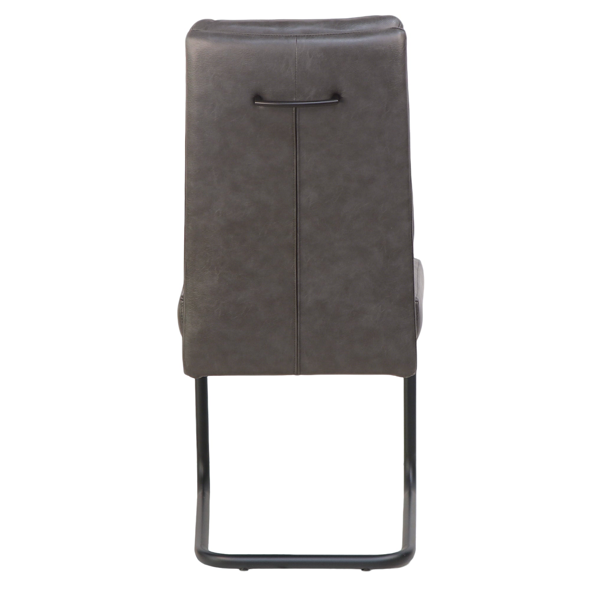 Brodi Dining Chair - Charcoal Faux Leather High Back-DECOROLALA