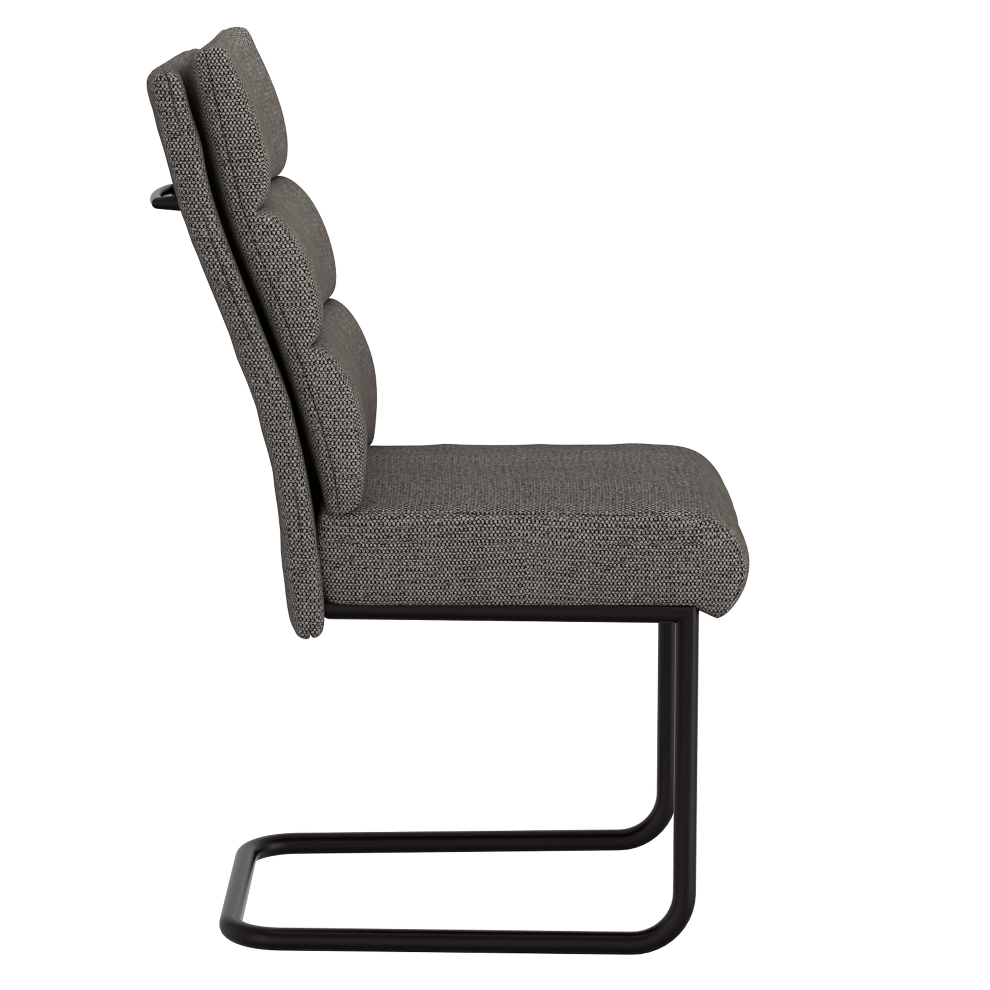 Brodi Dining Chair - Charcoal Textured Fabric High Back-Dining Chair-DECOROLALA