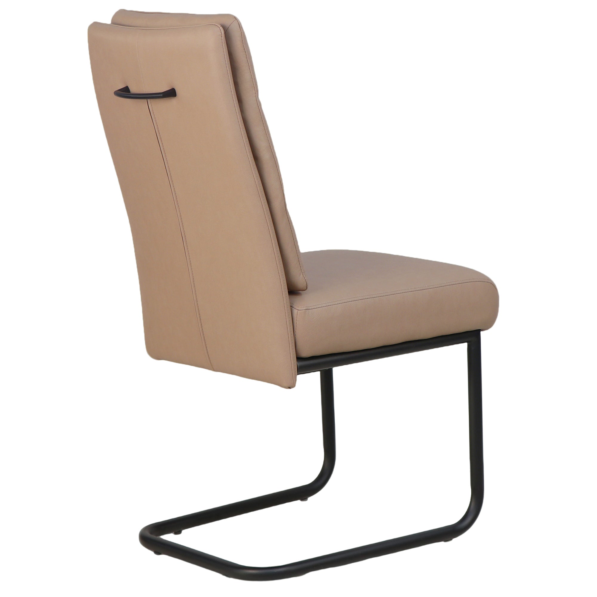 Brodi Dining Chair - Mushroom Textured Faux Leather-DECOROLALA