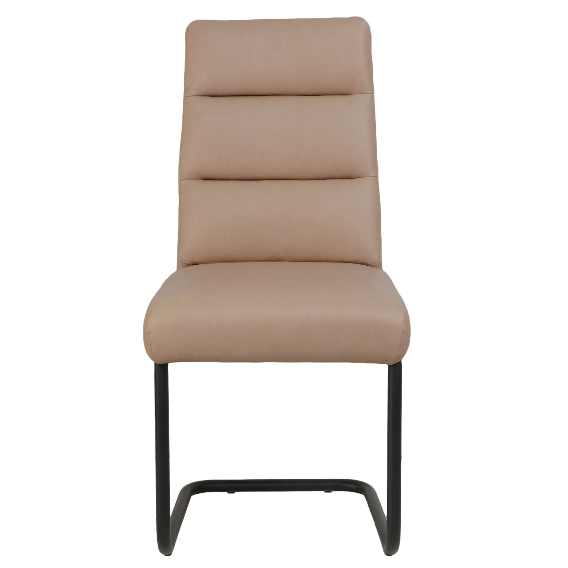 Brodi Dining Chair - Mushroom Textured Faux Leather-DECOROLALA