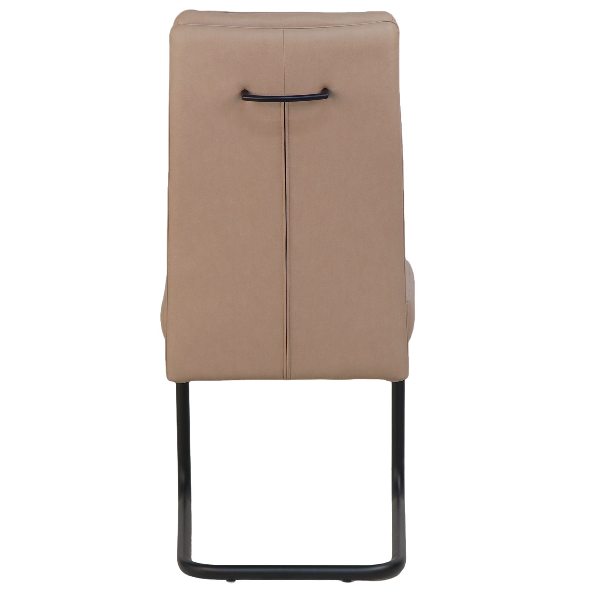 Brodi Dining Chair - Mushroom Textured Faux Leather-DECOROLALA