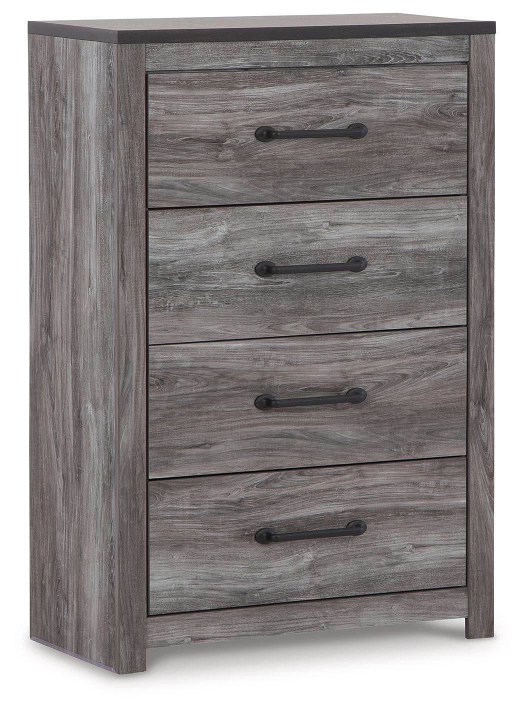 Bronyan Four Drawer Chest - Dark Gray-Accent Chests-DECOROLALA