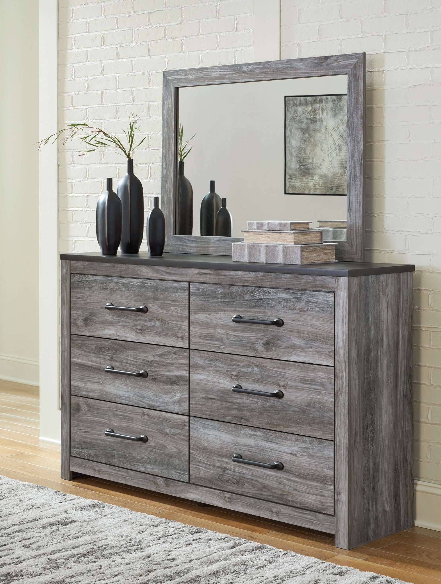 Bronyan Queen Bedroom Set - 5 Pc Dark Gray-5 Piece Bedroom Sets-DECOROLALA
