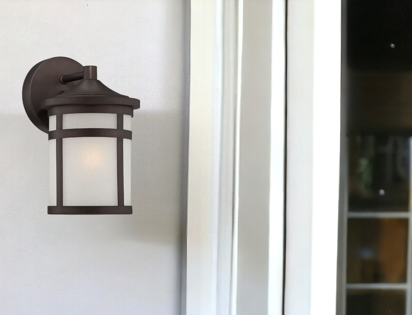 Bronze Hanging Lantern Shape Wall Light-Outdoor Lighting-DECOROLALA