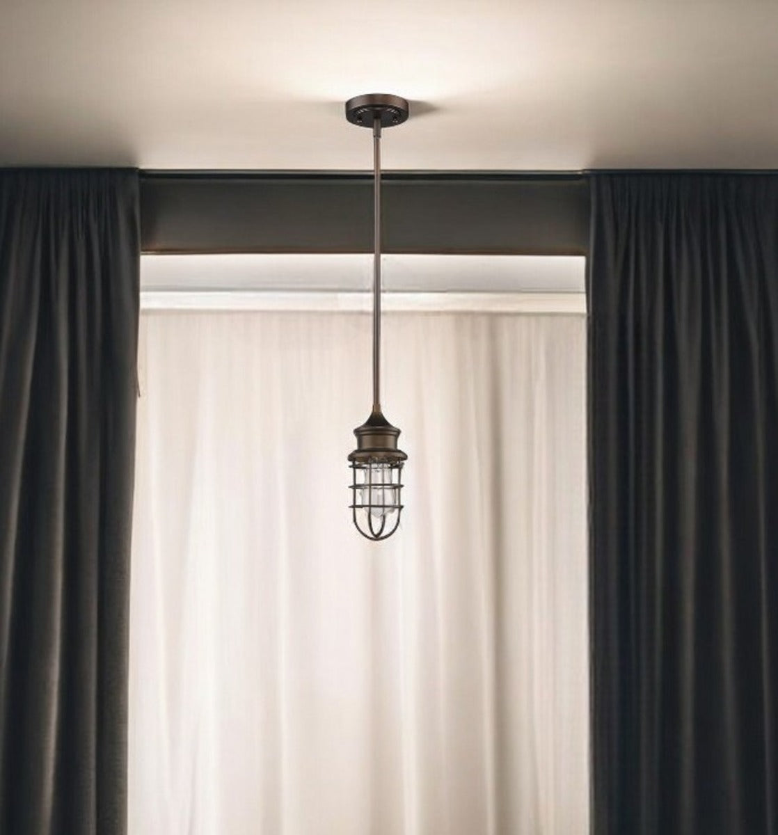 Bronze Lantern Metal Dimmable Ceiling Light With Bronze Shades-Pendants-Hanging Lights-DECOROLALA