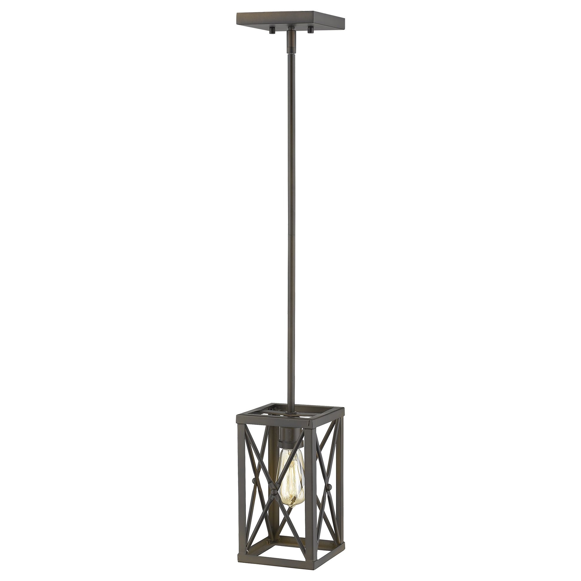 Bronze Metal Geometric Mini Pendant Hanging Light-Pendants-Hanging Lights-DECOROLALA