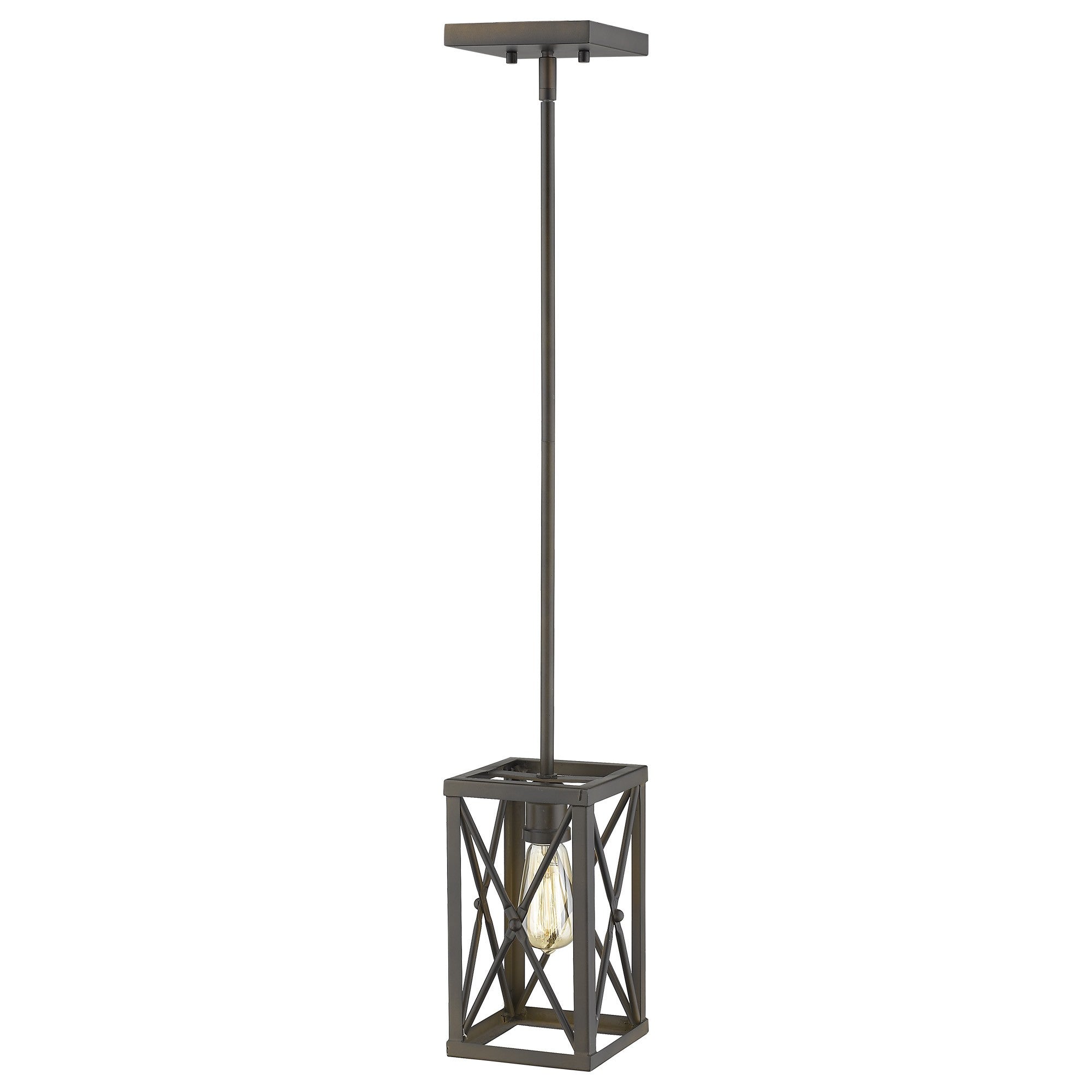 Bronze Metal Geometric Mini Pendant Hanging Light-Pendants-Hanging Lights-DECOROLALA
