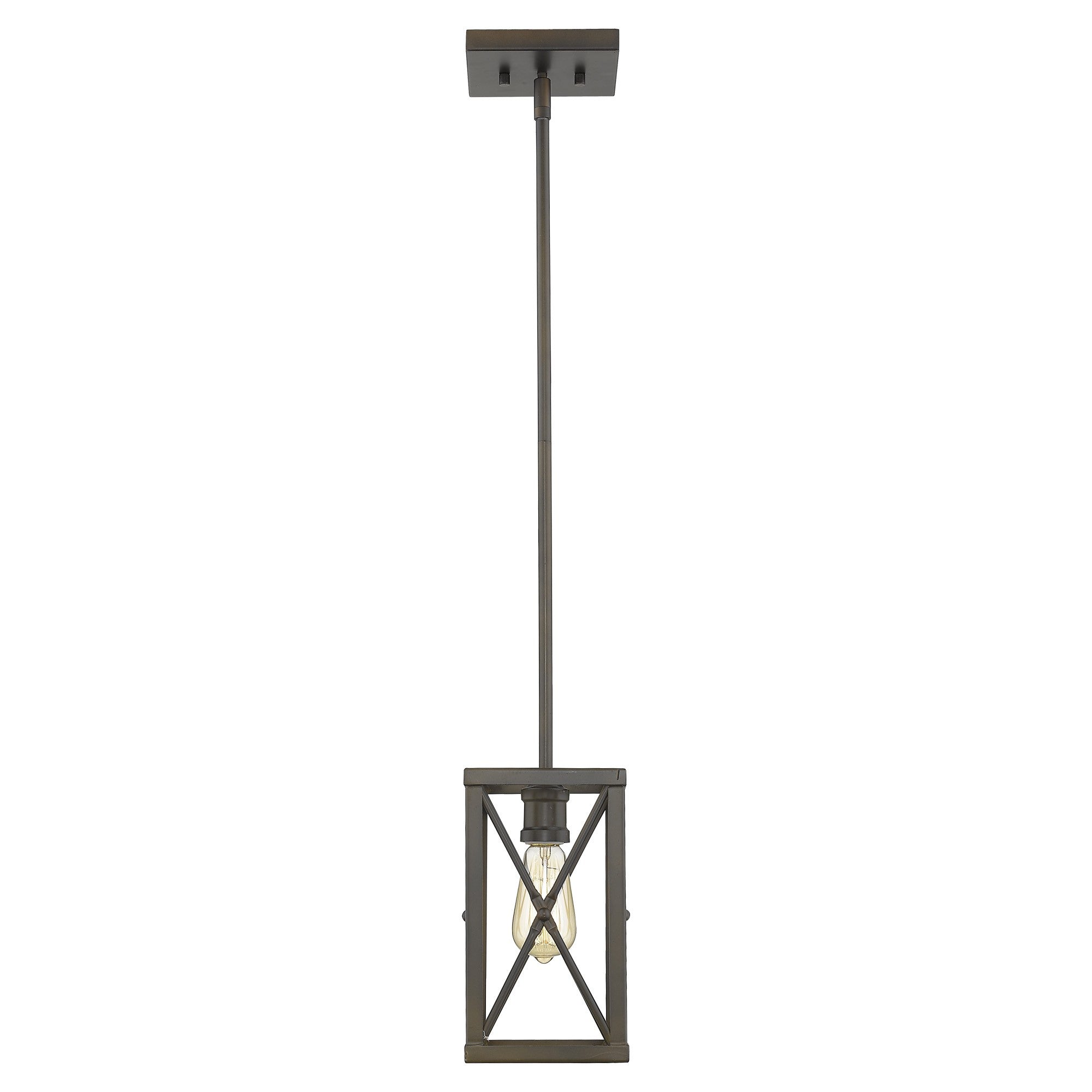 Bronze Metal Geometric Mini Pendant Hanging Light-Pendants-Hanging Lights-DECOROLALA
