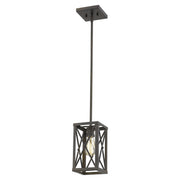 Bronze Metal Geometric Mini Pendant Hanging Light-Pendants-Hanging Lights-DECOROLALA