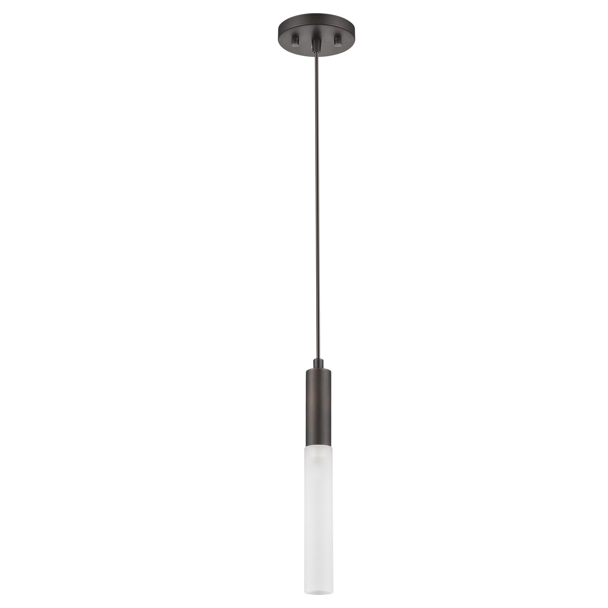 Bronze Pendant Hanging Light with Frosted Glass Shade-Pendants-Hanging Lights-DECOROLALA
