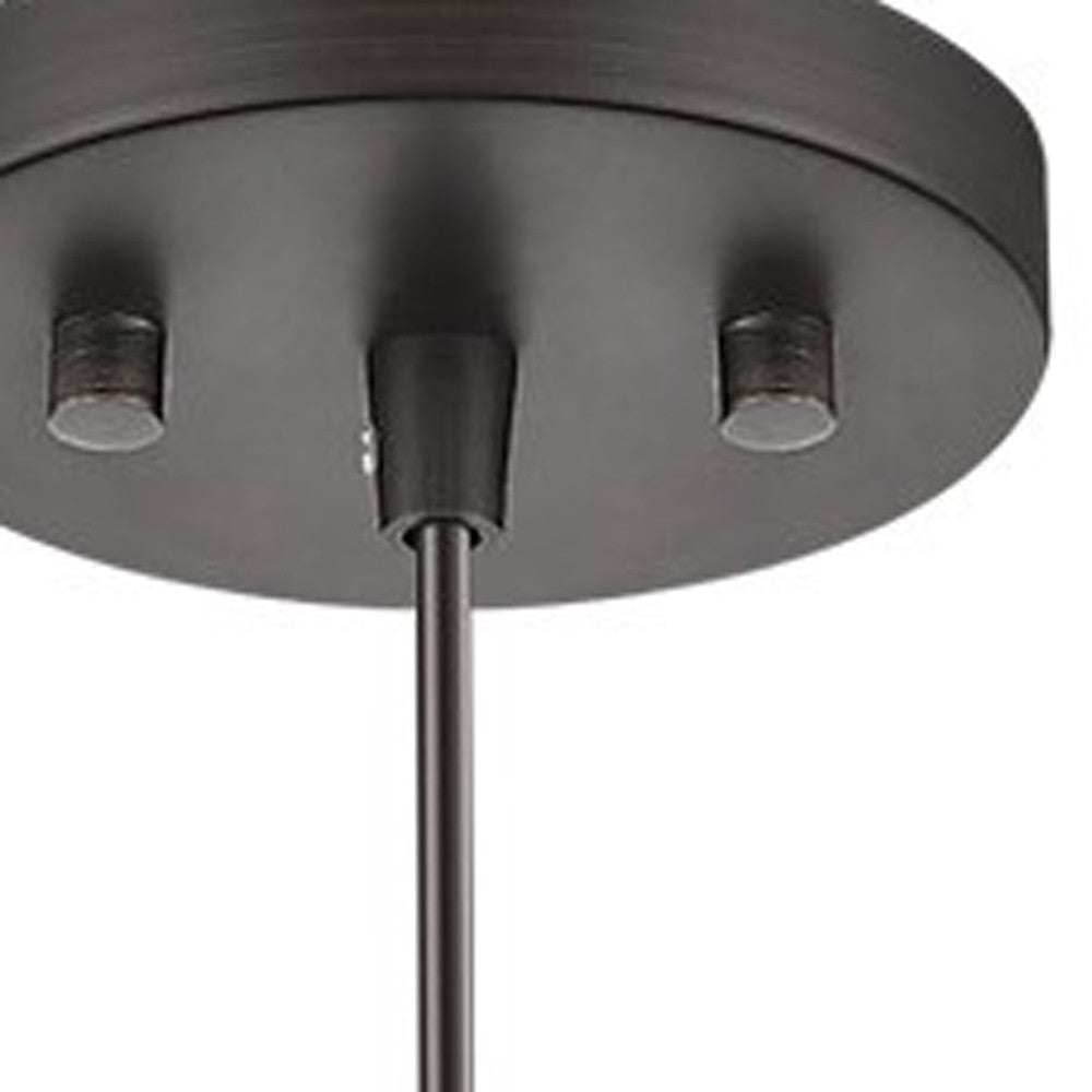 Bronze Pendant Hanging Light with Frosted Glass Shade-Pendants-Hanging Lights-DECOROLALA