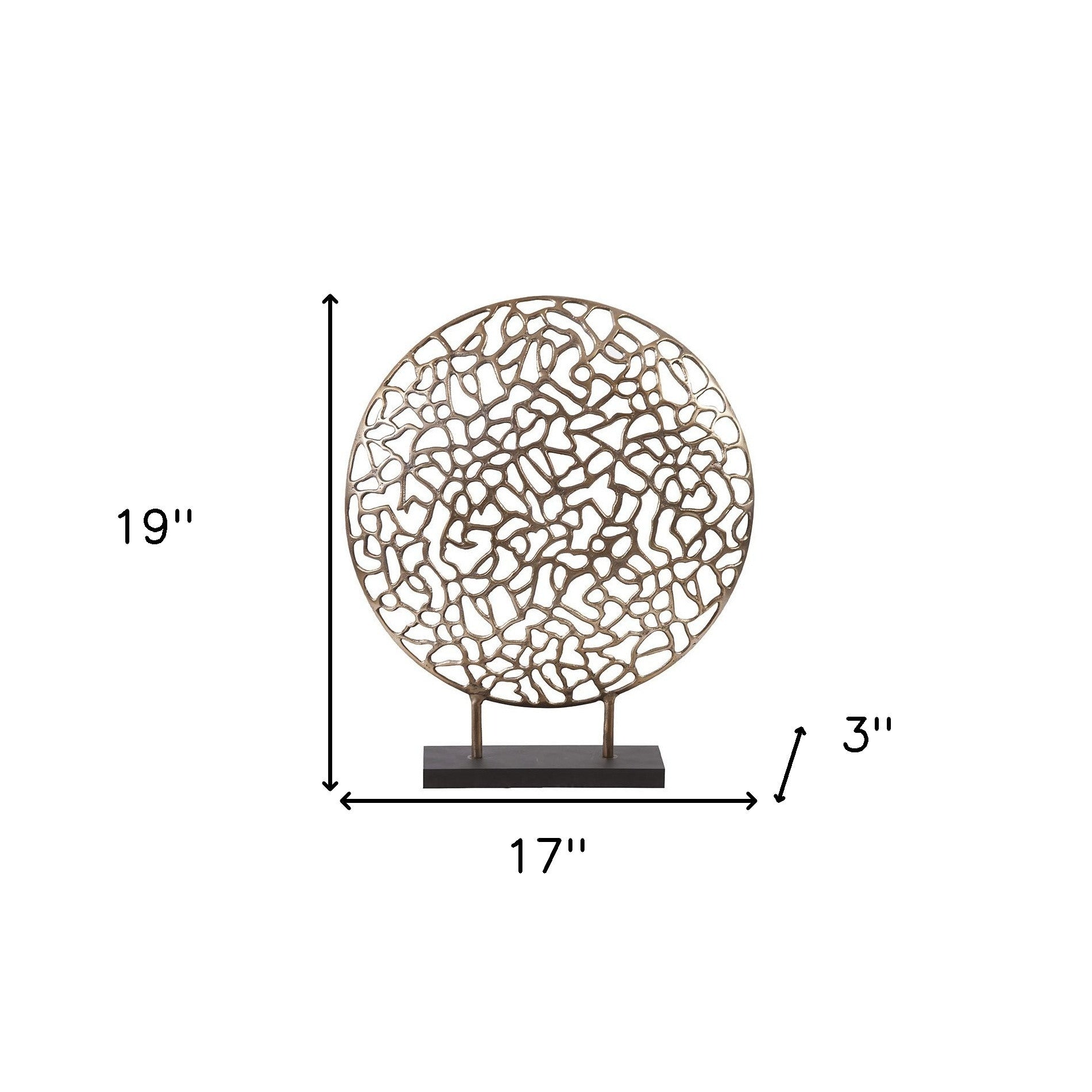 Bronze and Black Abstract Coral Sculpture-Sculptures-DECOROLALA