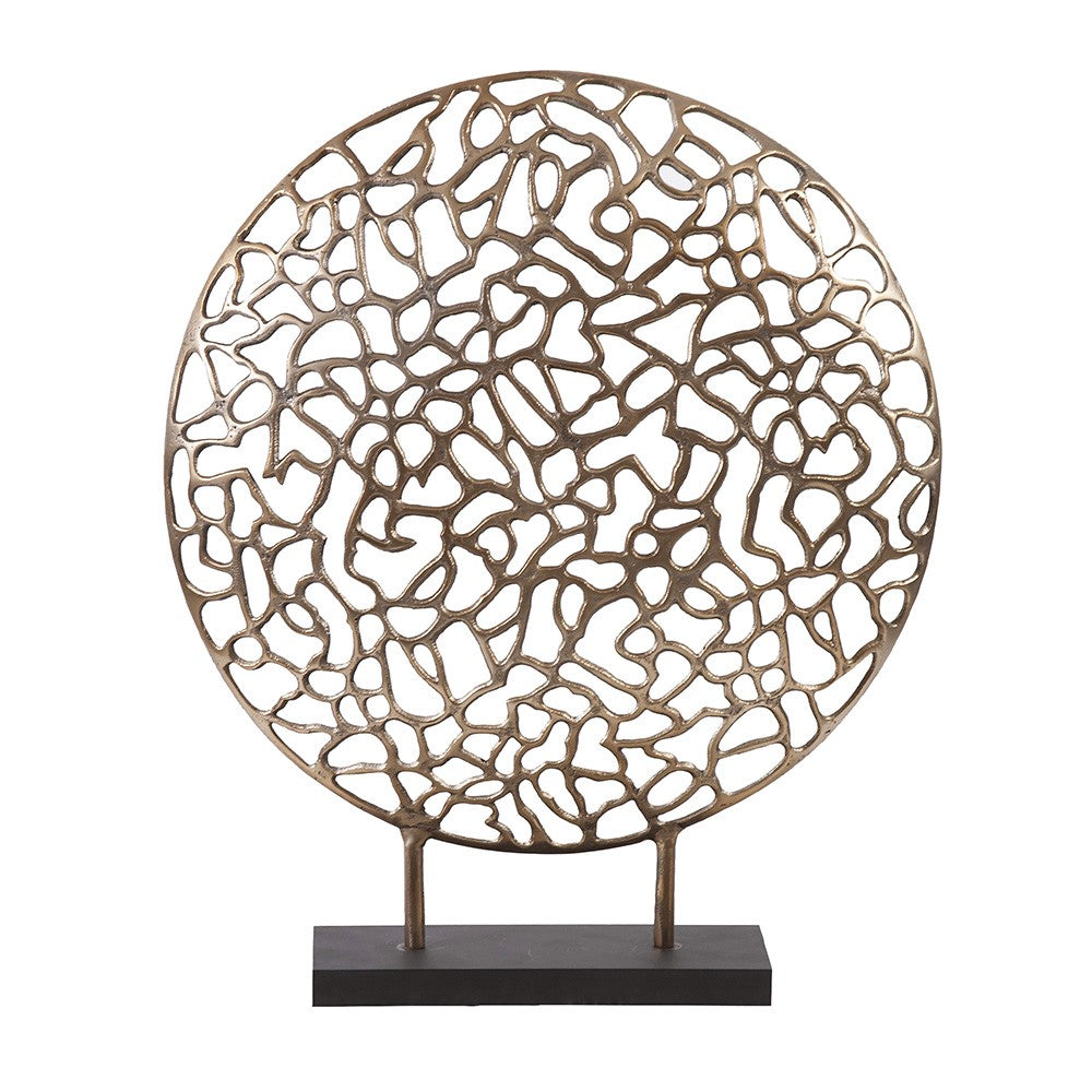 Bronze and Black Abstract Coral Sculpture-Sculptures-DECOROLALA