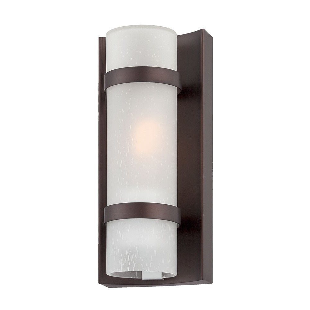 Bronze and White Glass Wall Sconce-Outdoor Lighting-DECOROLALA