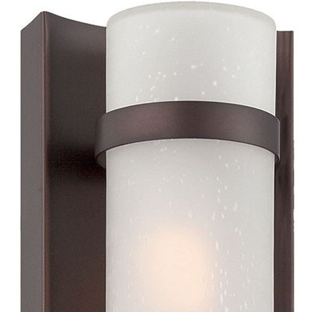 Bronze and White Glass Wall Sconce-Outdoor Lighting-DECOROLALA