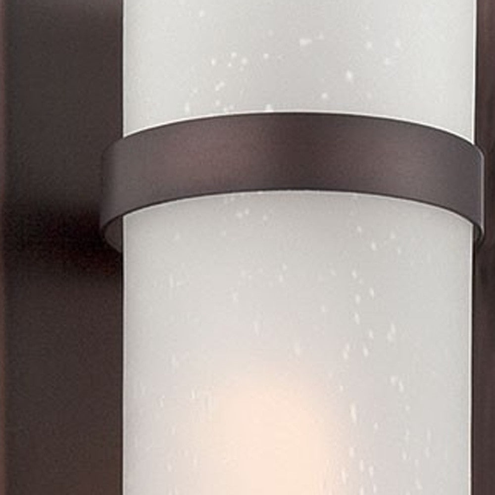 Bronze and White Glass Wall Sconce-Outdoor Lighting-DECOROLALA