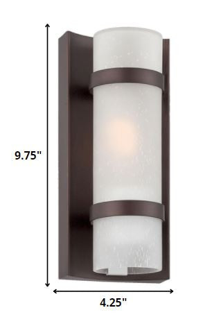 Bronze and White Glass Wall Sconce-Outdoor Lighting-DECOROLALA