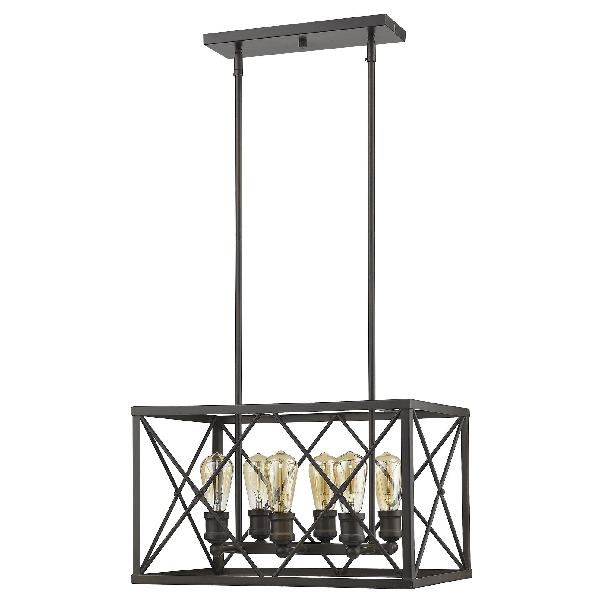 Brooklyn 6-Light Oil-Rubbed Bronze Pendant-Pendants-Hanging Lights-DECOROLALA