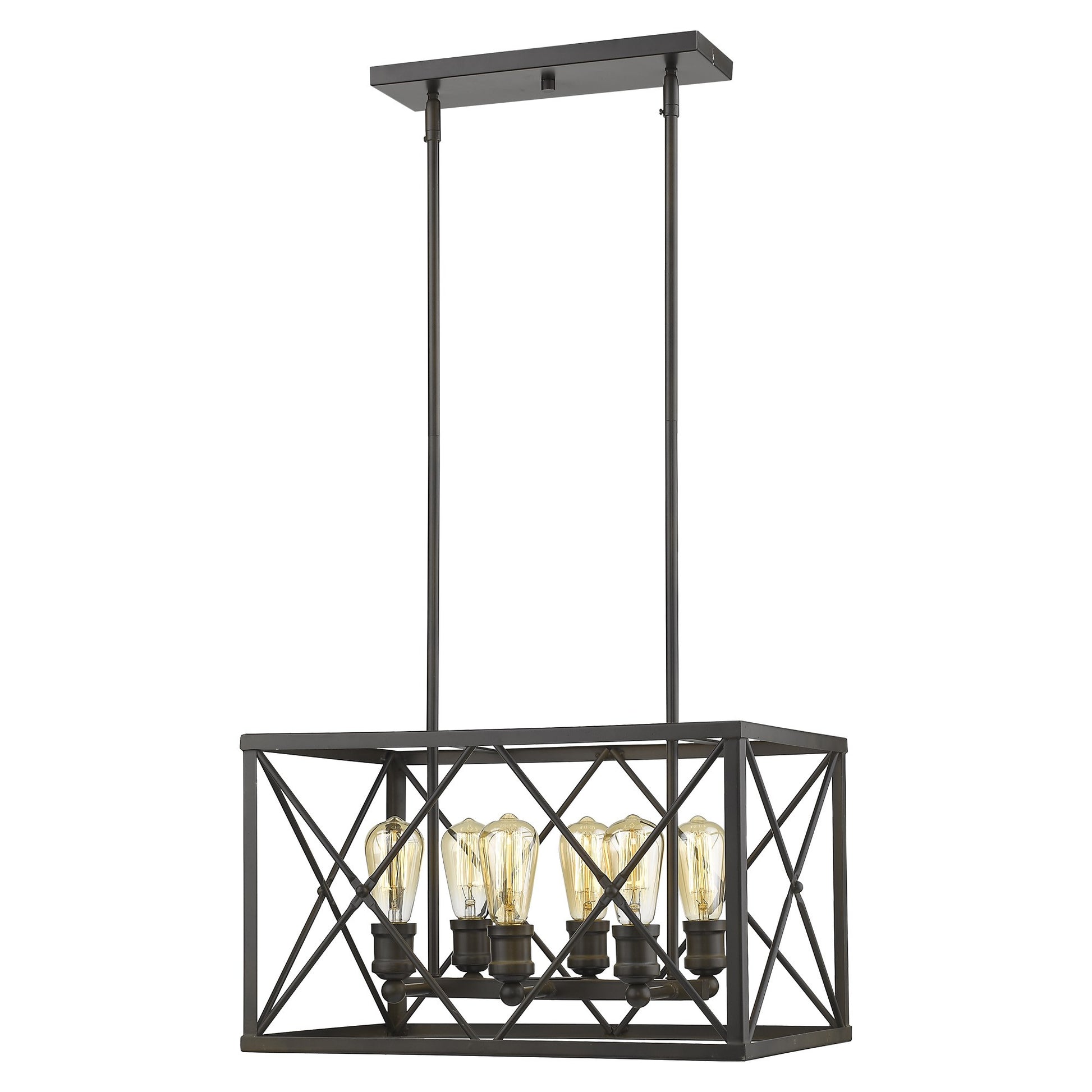 Brooklyn 6-Light Oil-Rubbed Bronze Pendant-Pendants-Hanging Lights-DECOROLALA