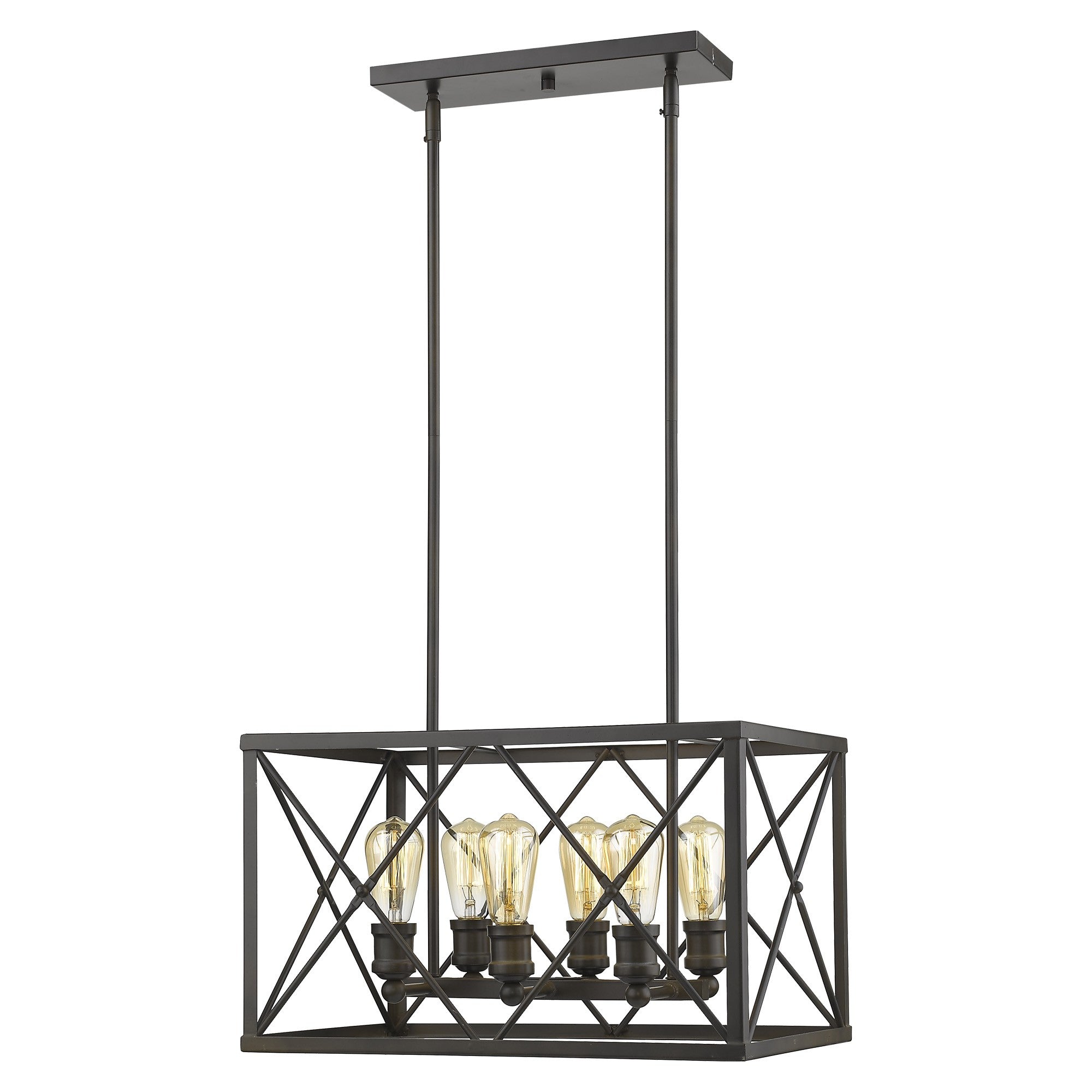 Brooklyn 6-Light Oil-Rubbed Bronze Pendant-Pendants-Hanging Lights-DECOROLALA