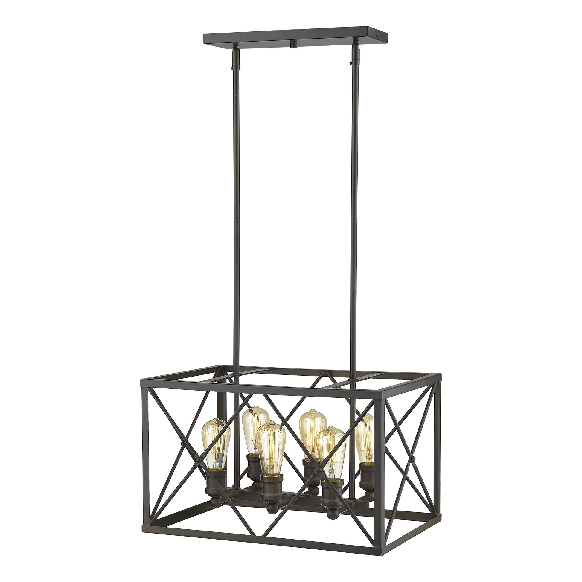 Brooklyn 6-Light Oil-Rubbed Bronze Pendant-Pendants-Hanging Lights-DECOROLALA