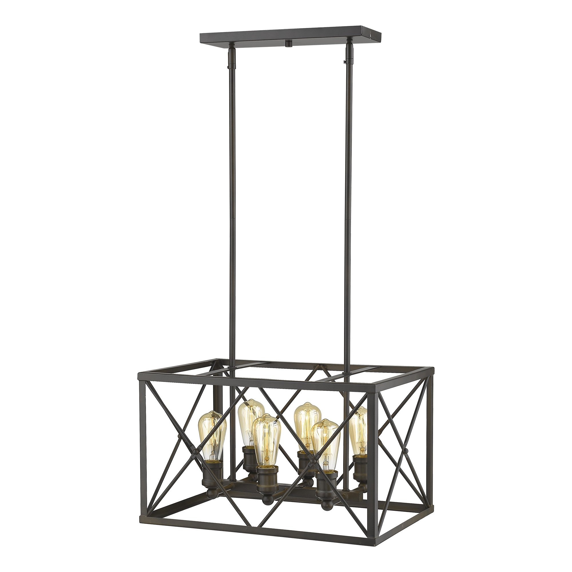 Brooklyn 6-Light Oil-Rubbed Bronze Pendant-Pendants-Hanging Lights-DECOROLALA