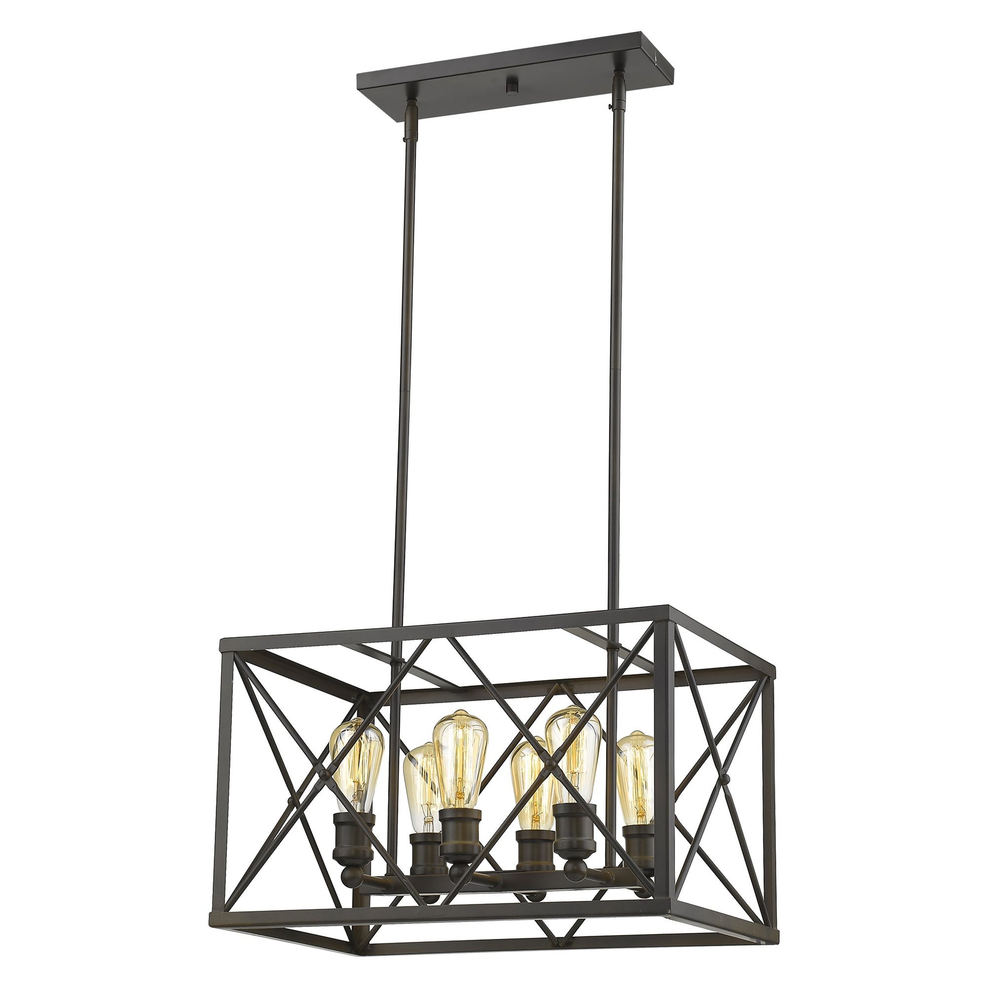 Brooklyn 6-Light Oil-Rubbed Bronze Pendant-Pendants-Hanging Lights-DECOROLALA