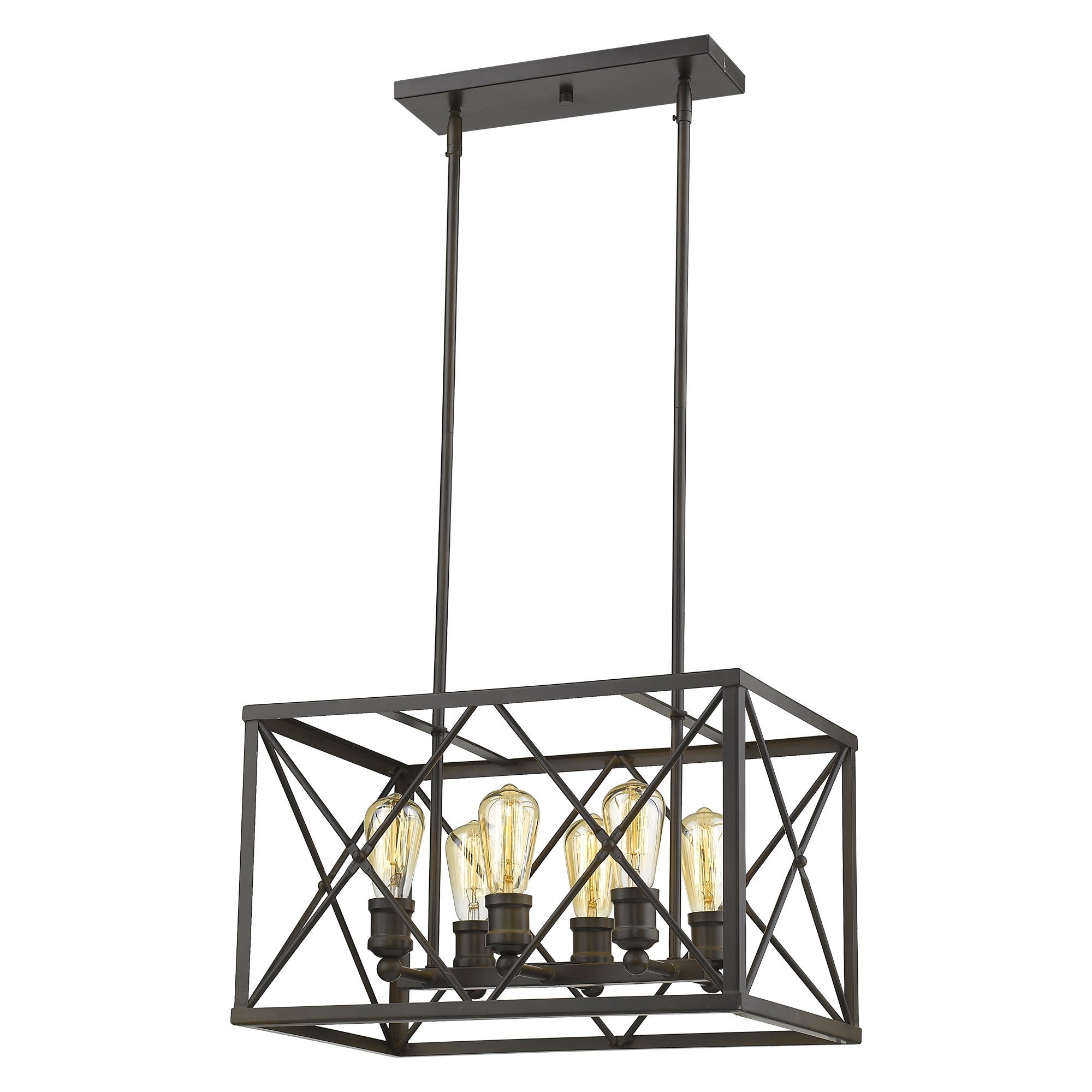 Brooklyn 6-Light Oil-Rubbed Bronze Pendant-Pendants-Hanging Lights-DECOROLALA