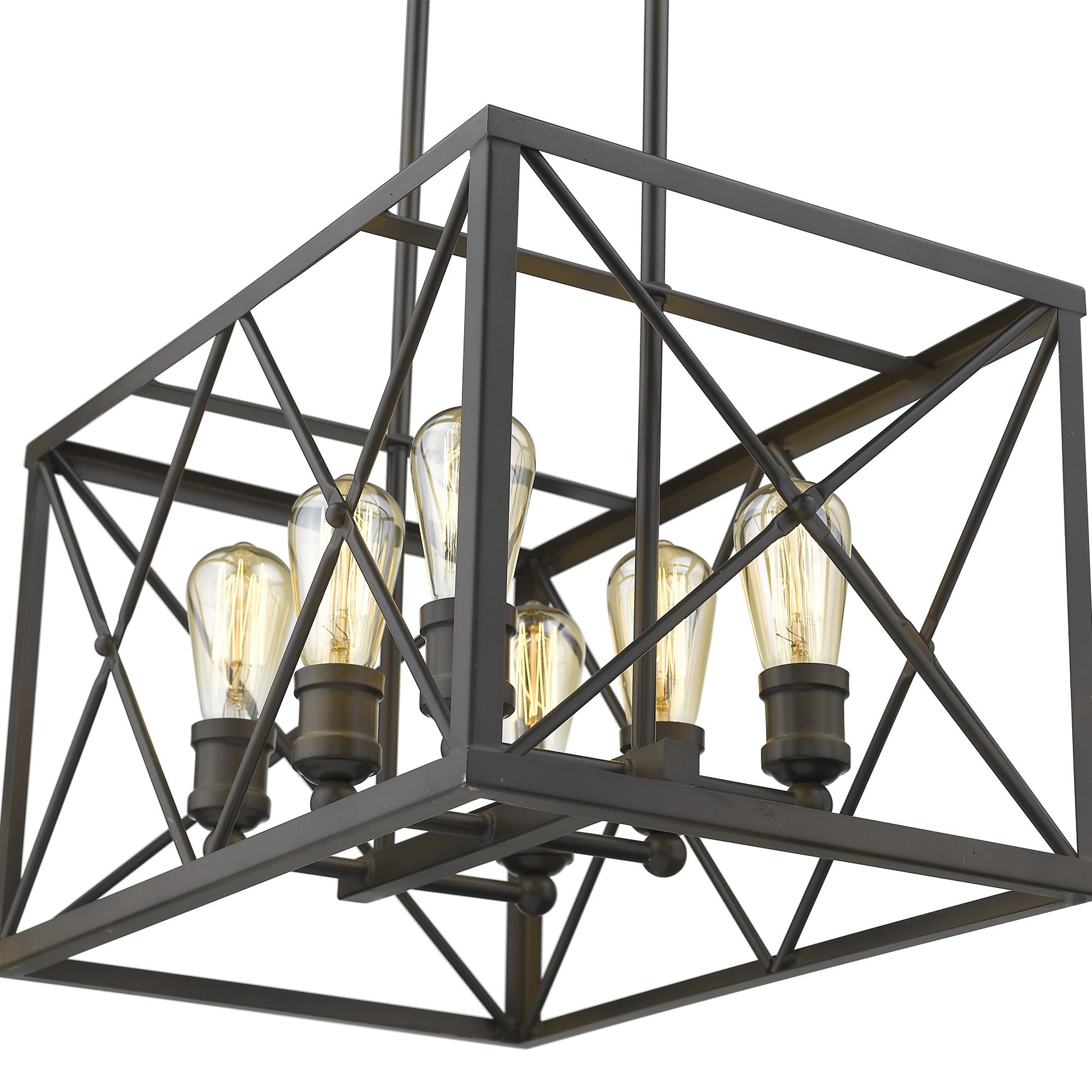 Brooklyn 6-Light Oil-Rubbed Bronze Pendant-Pendants-Hanging Lights-DECOROLALA