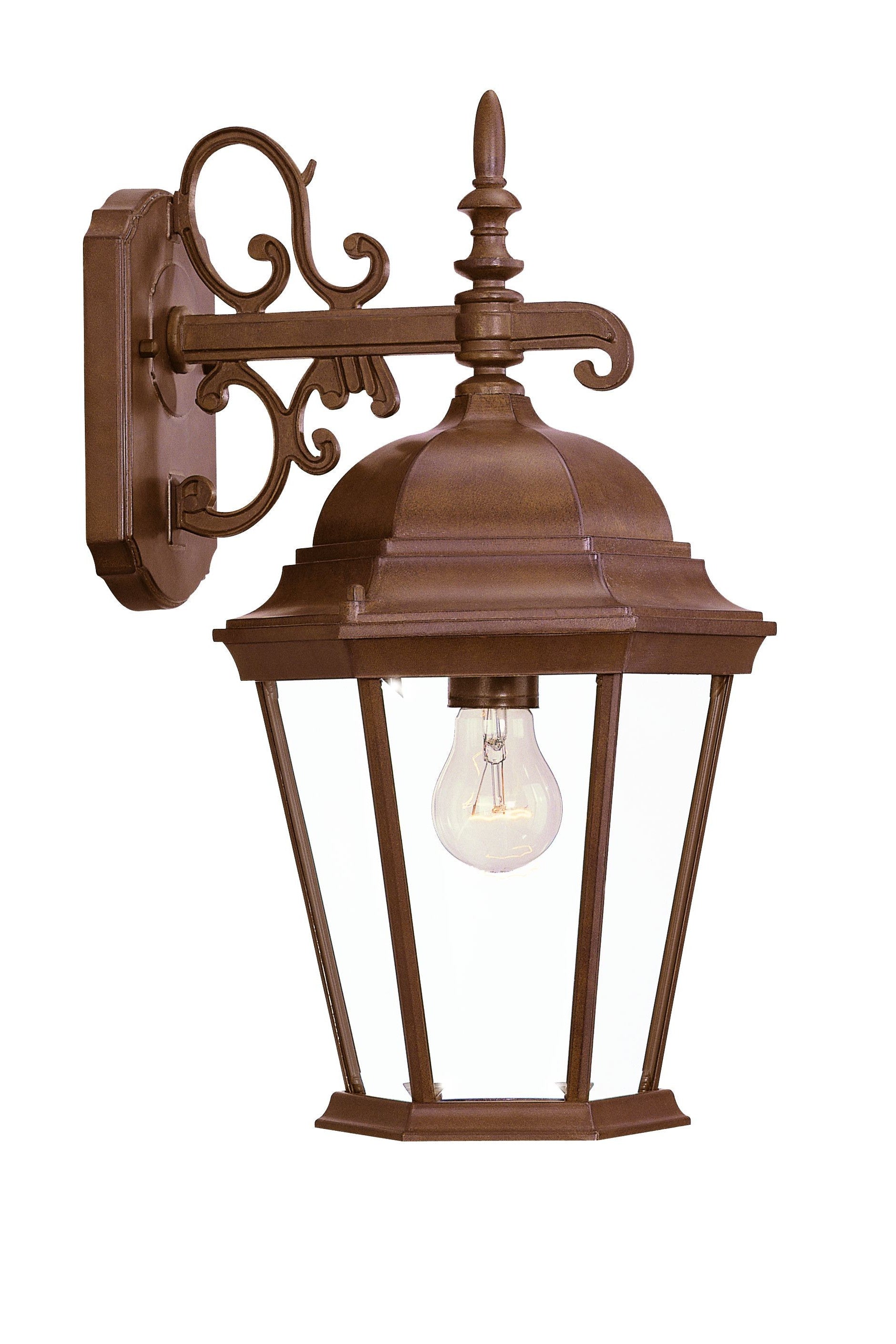 Brown Domed Hanging Lantern Wall Light-Outdoor Lighting-DECOROLALA
