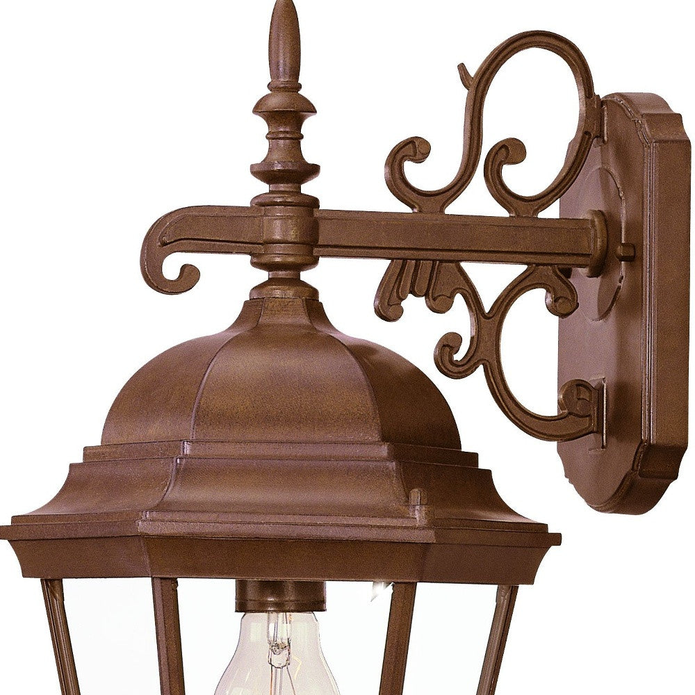 Brown Domed Hanging Lantern Wall Light-Outdoor Lighting-DECOROLALA