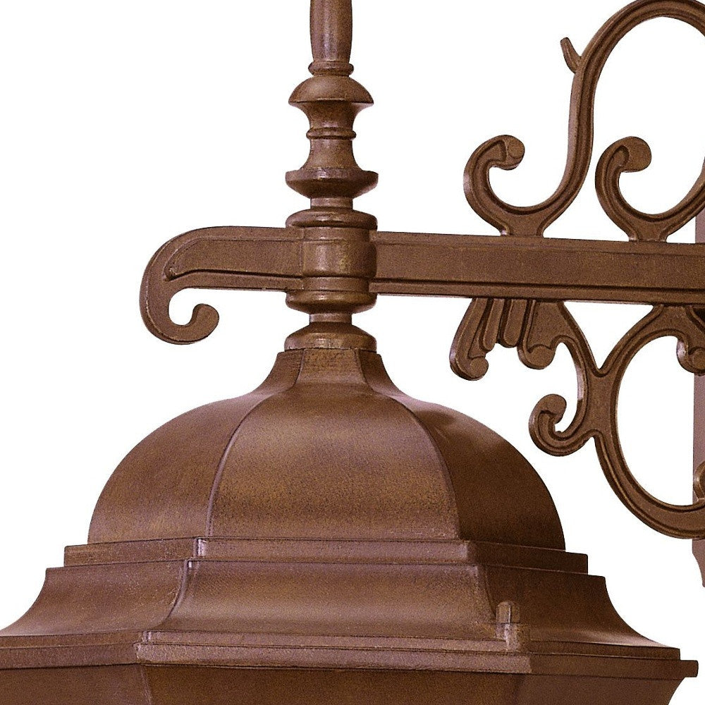 Brown Domed Hanging Lantern Wall Light-Outdoor Lighting-DECOROLALA