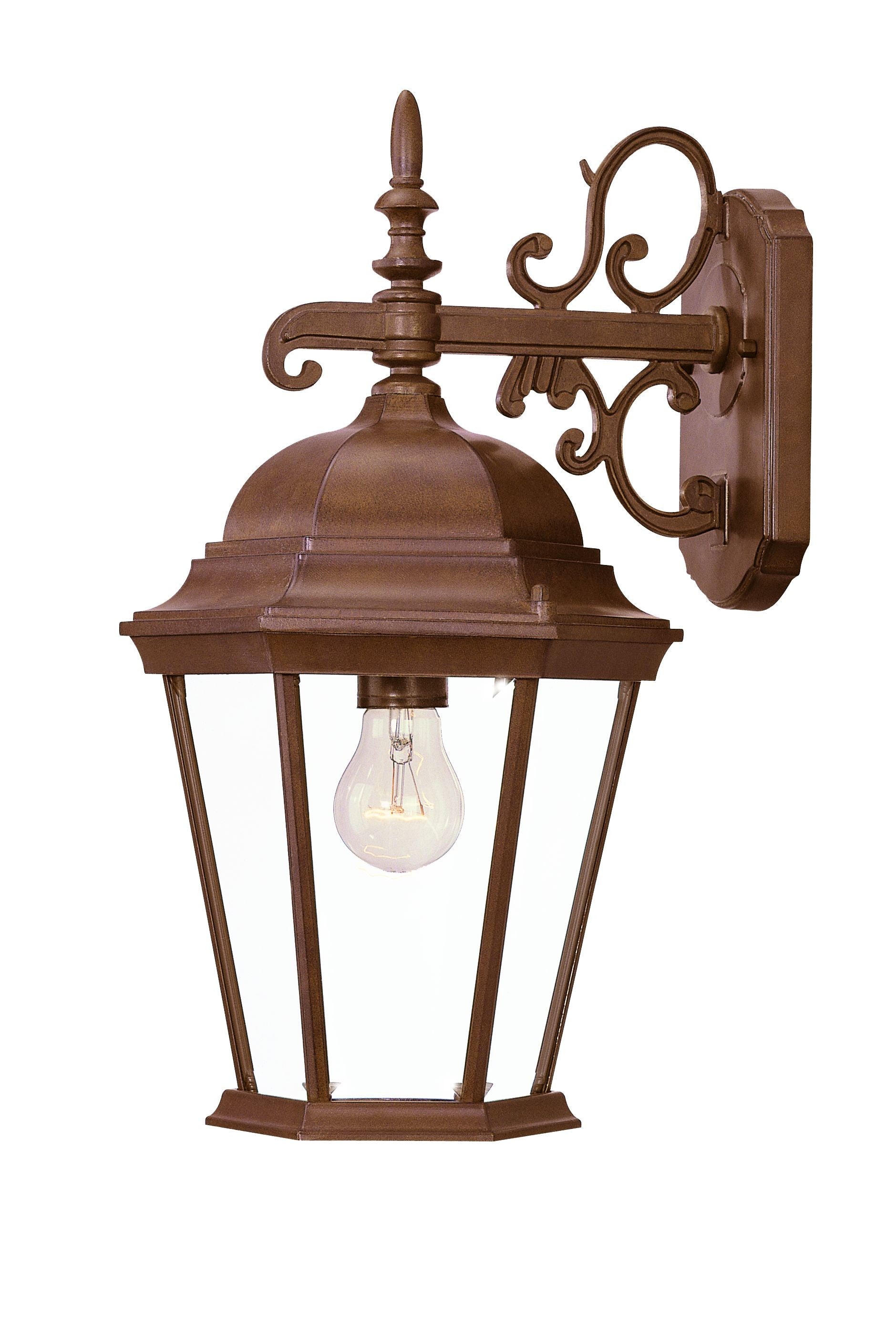 Brown Domed Hanging Lantern Wall Light-Outdoor Lighting-DECOROLALA