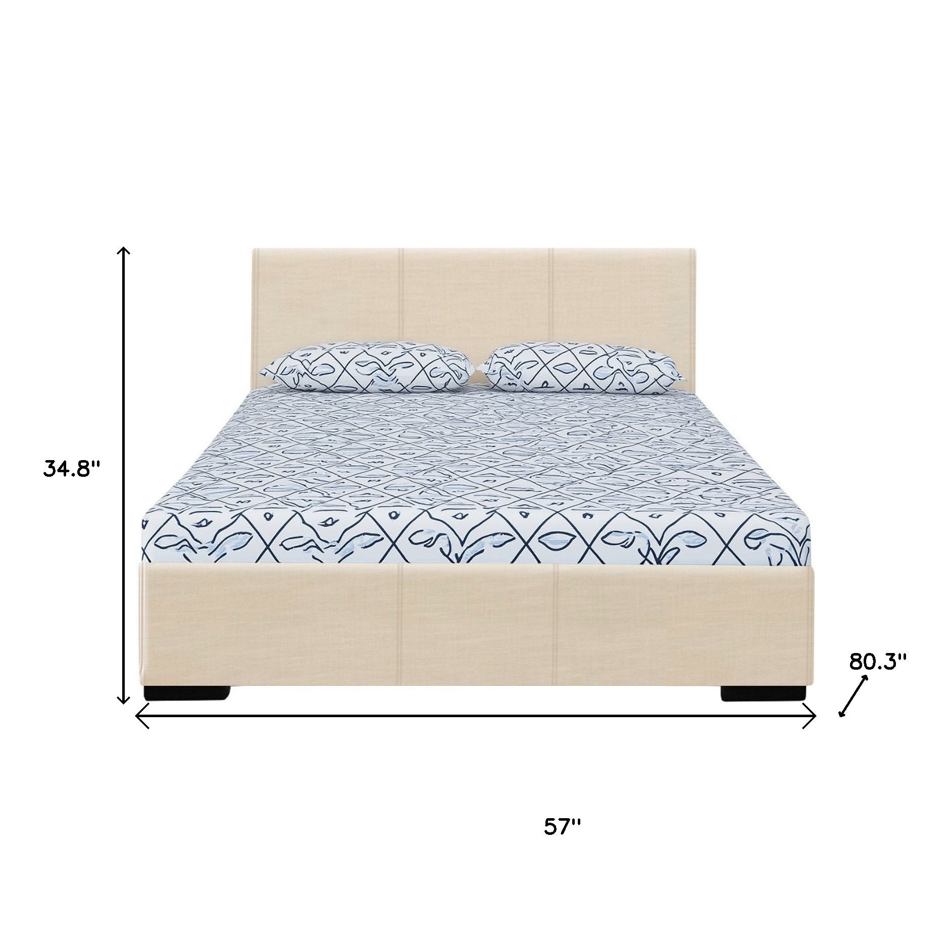 Brown Platform Twin Bed-Standard Beds-DECOROLALA