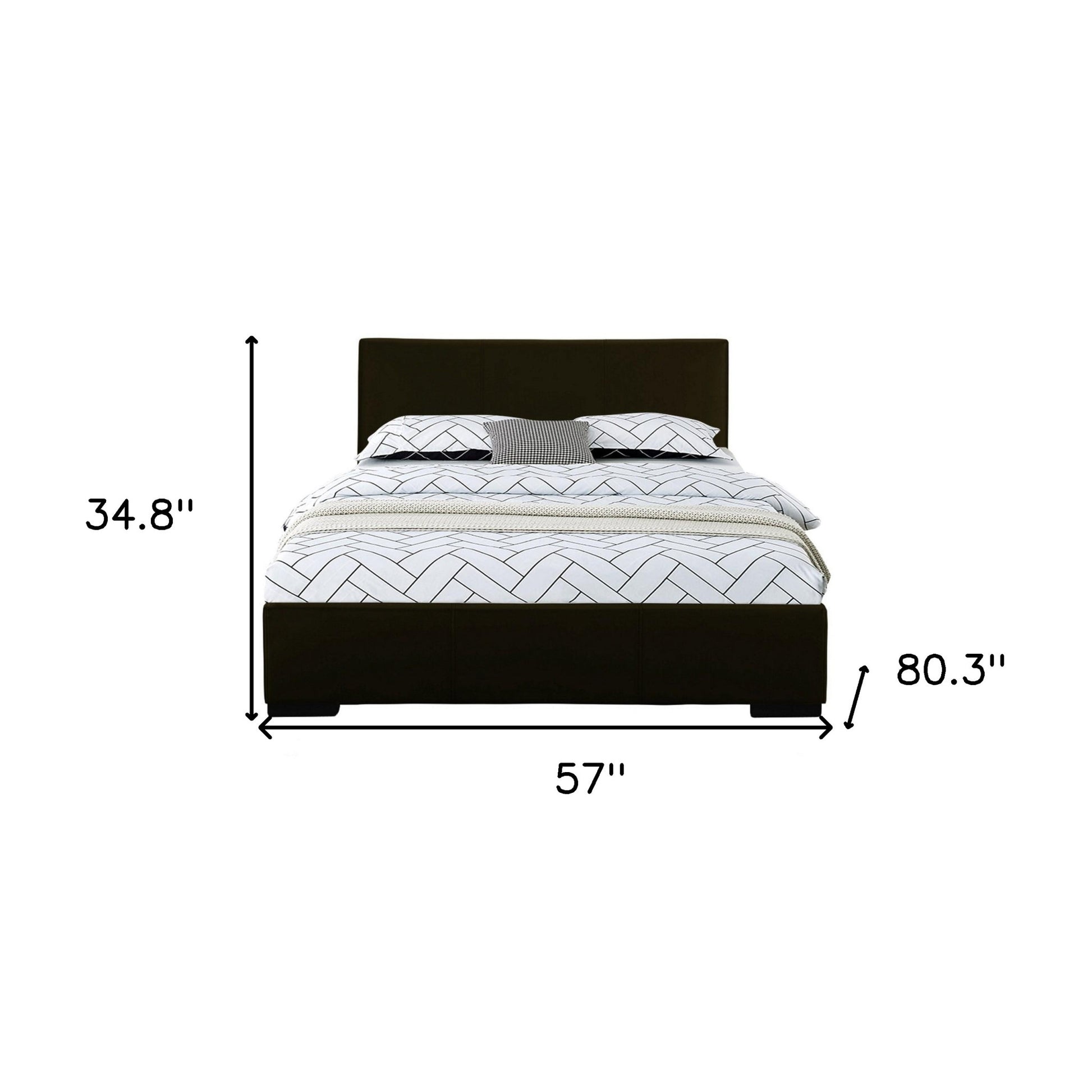 Brown Platform Twin Bed-Standard Beds-DECOROLALA