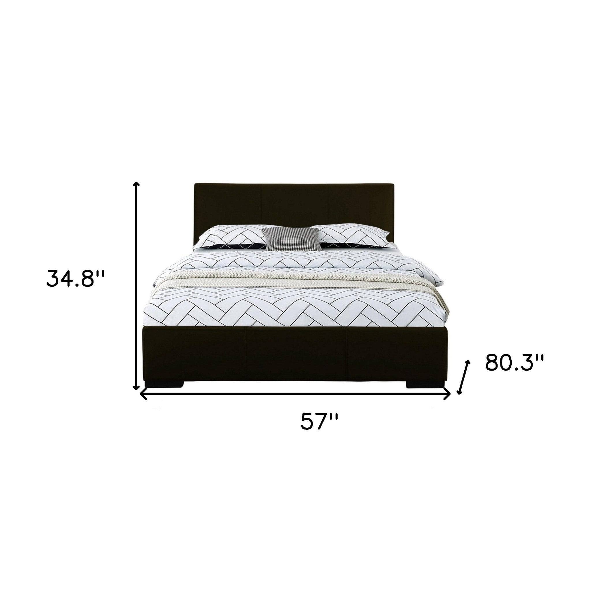 Brown Platform Twin Bed-Standard Beds-DECOROLALA