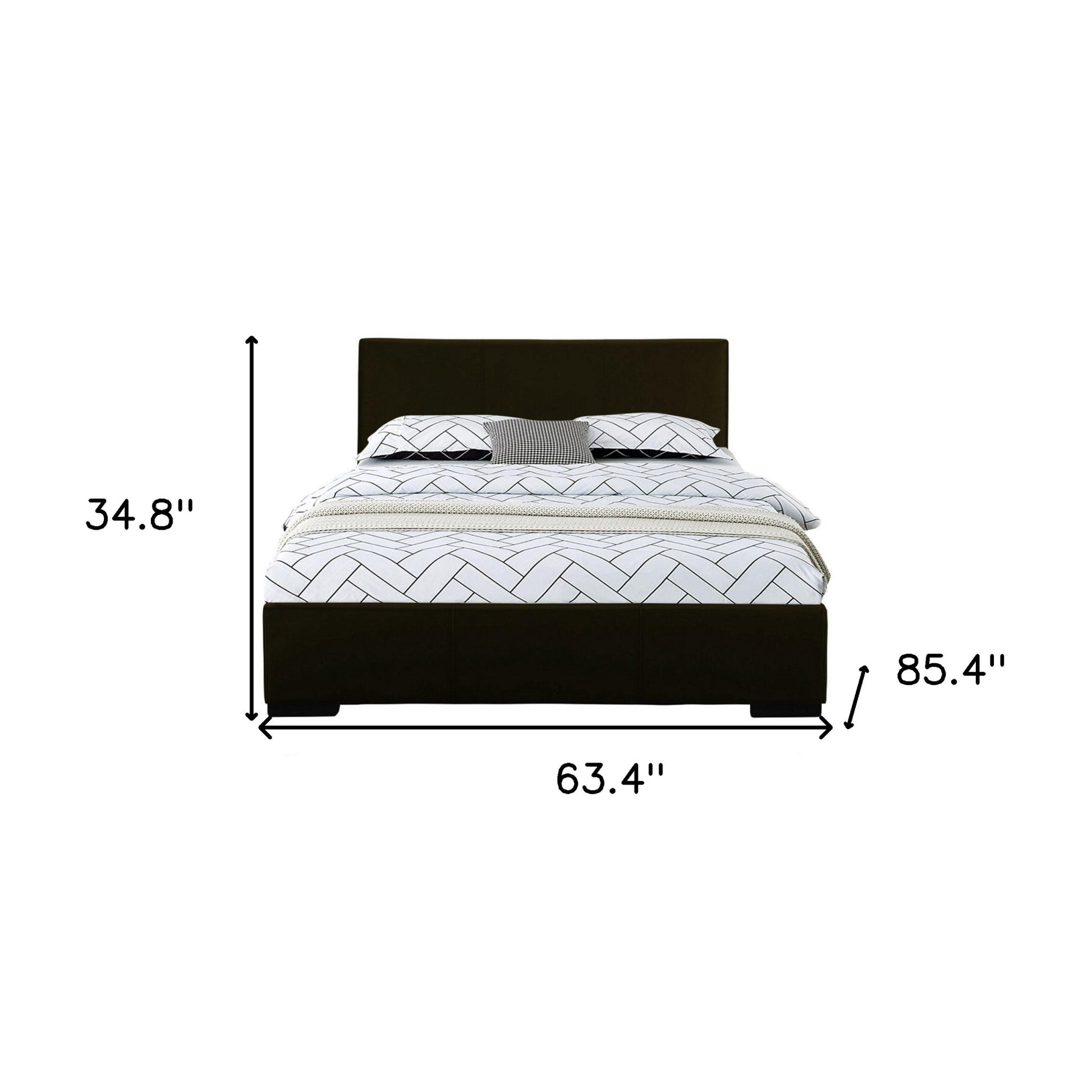 Brown Platform Twin Bed-Standard Beds-DECOROLALA