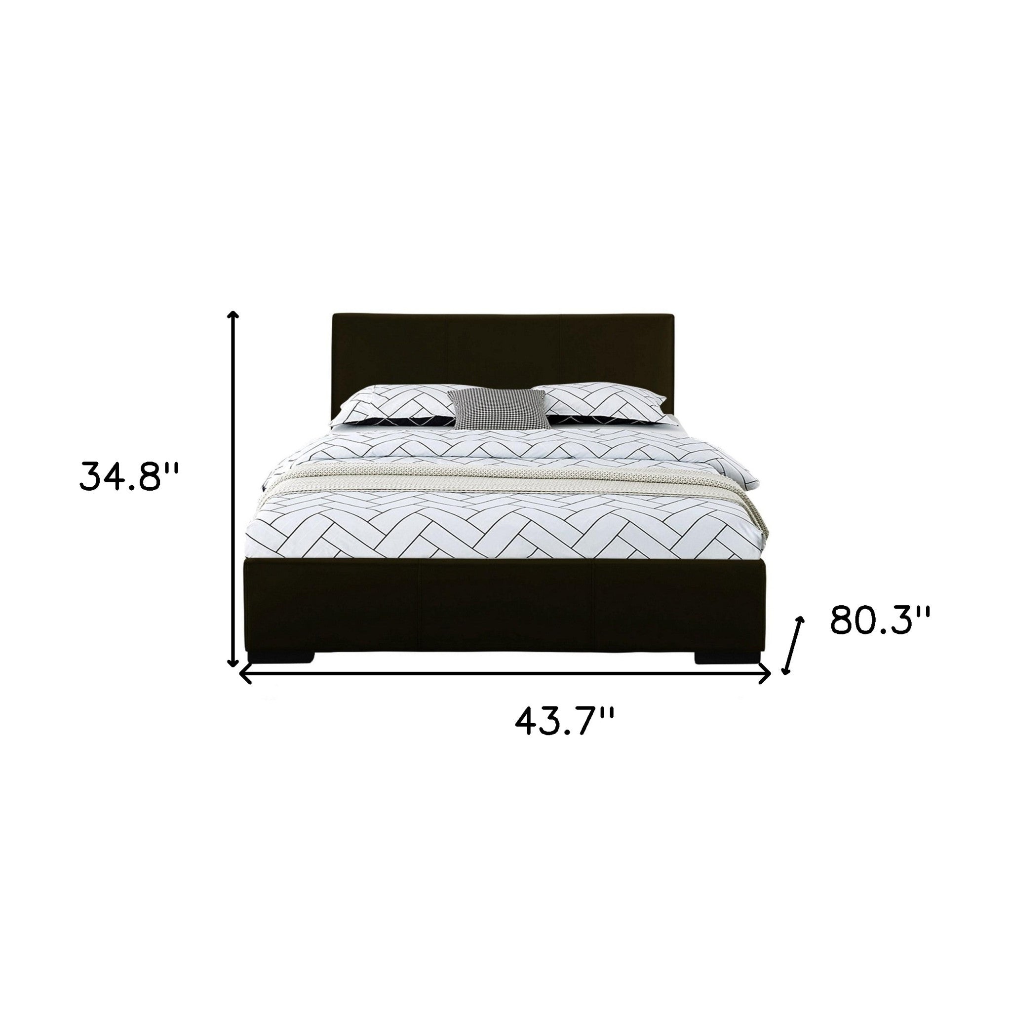 Brown Platform Twin Bed-Standard Beds-DECOROLALA