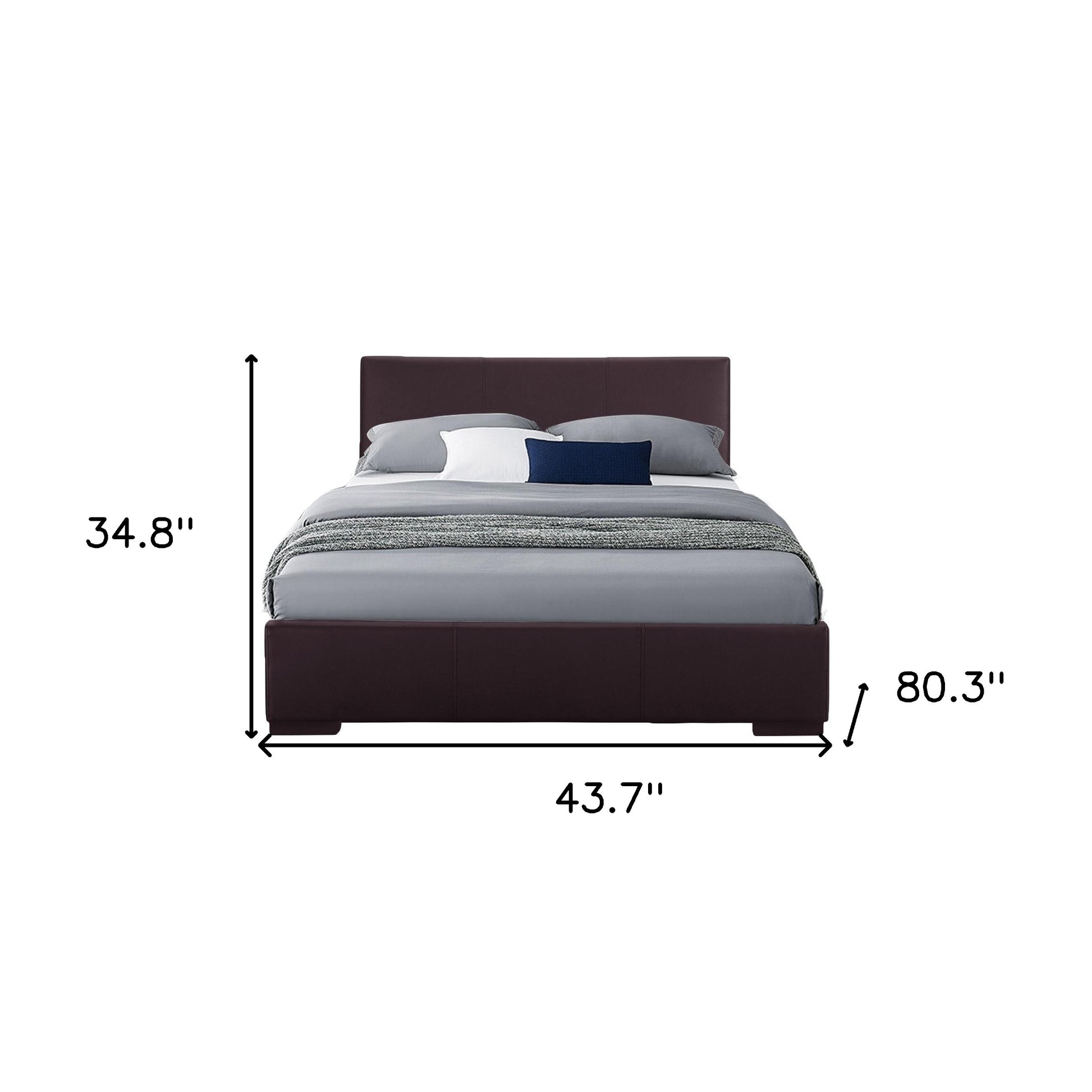 Brown Platform Twin Bed-Standard Beds-DECOROLALA