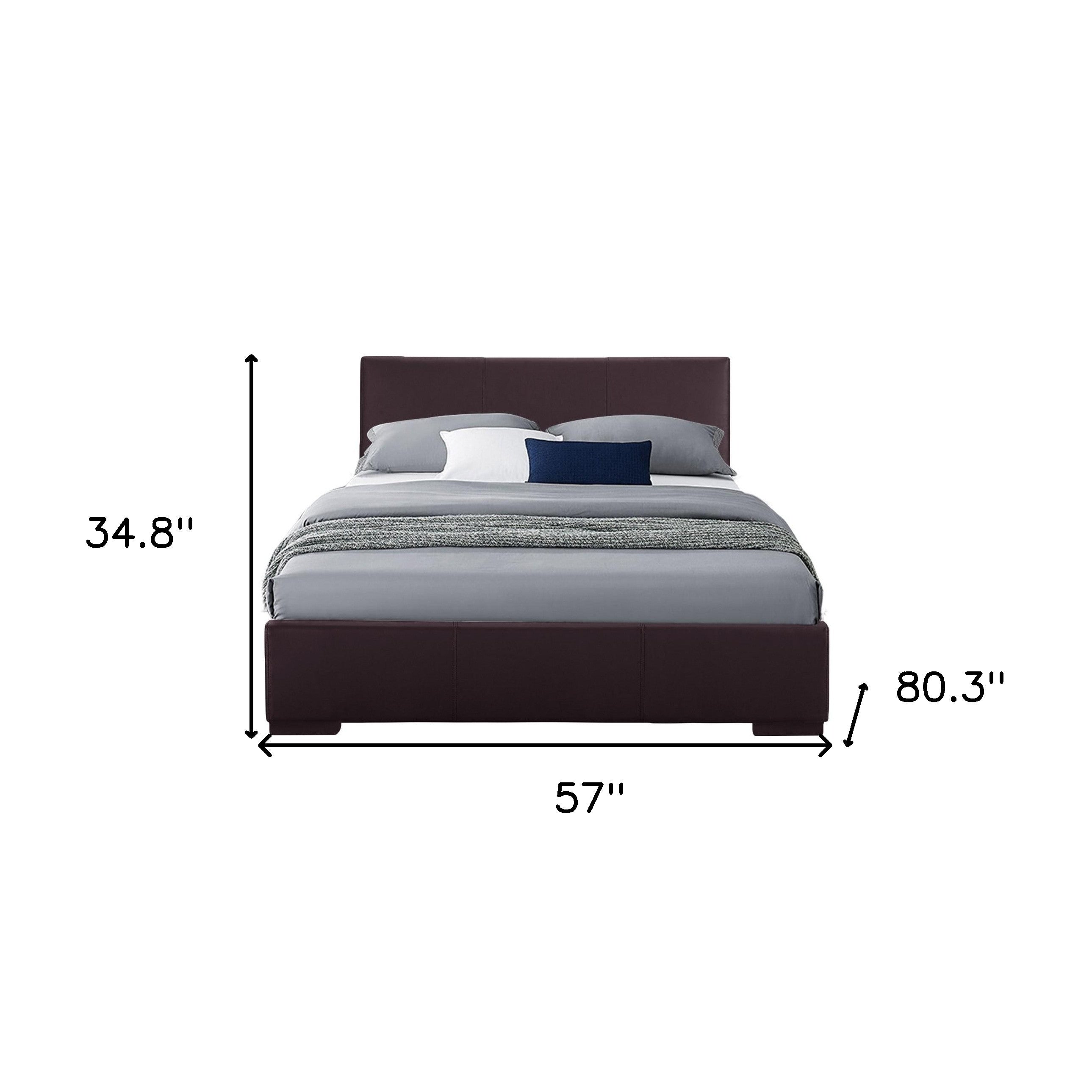 Brown Platform Twin Bed-Standard Beds-DECOROLALA